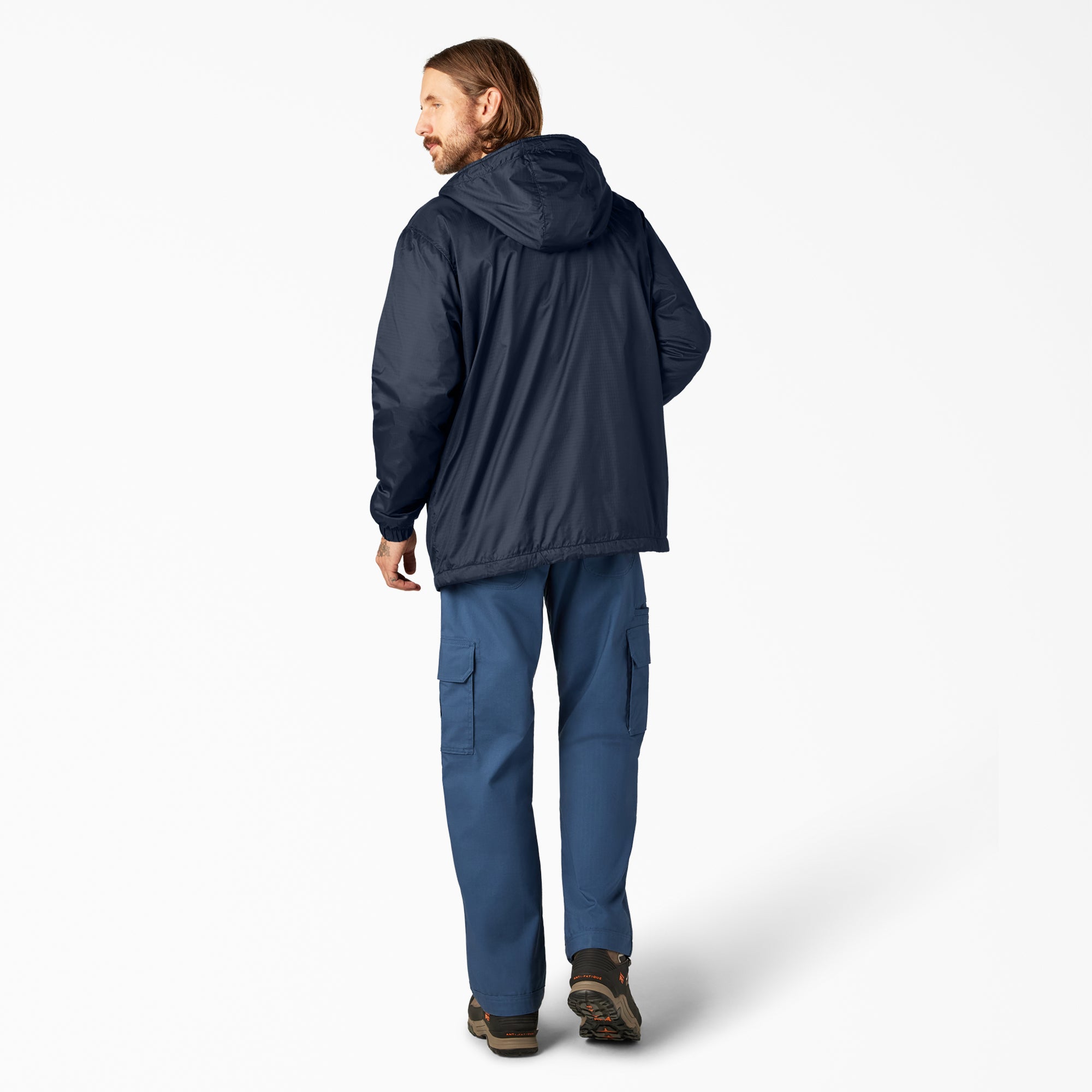 Fleece Lined Nylon Hooded Jacket - Image 6