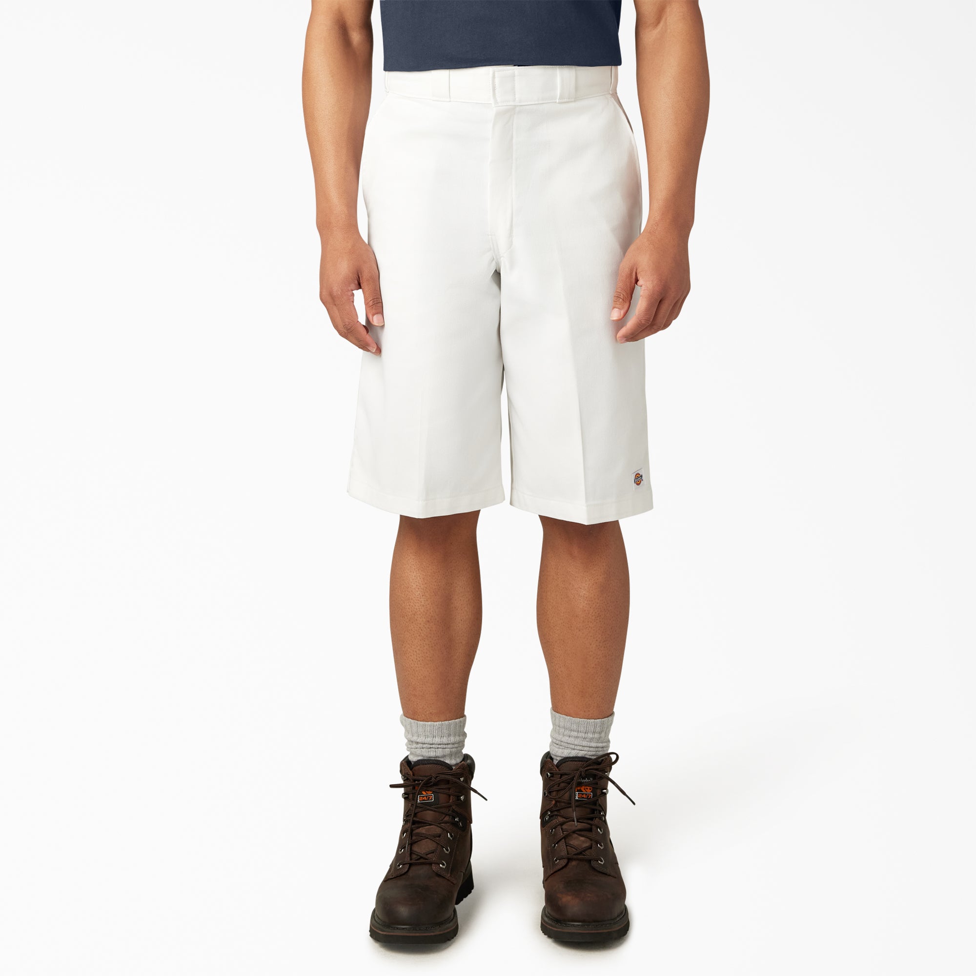 Loose Fit Flat Front Work Shorts. 13