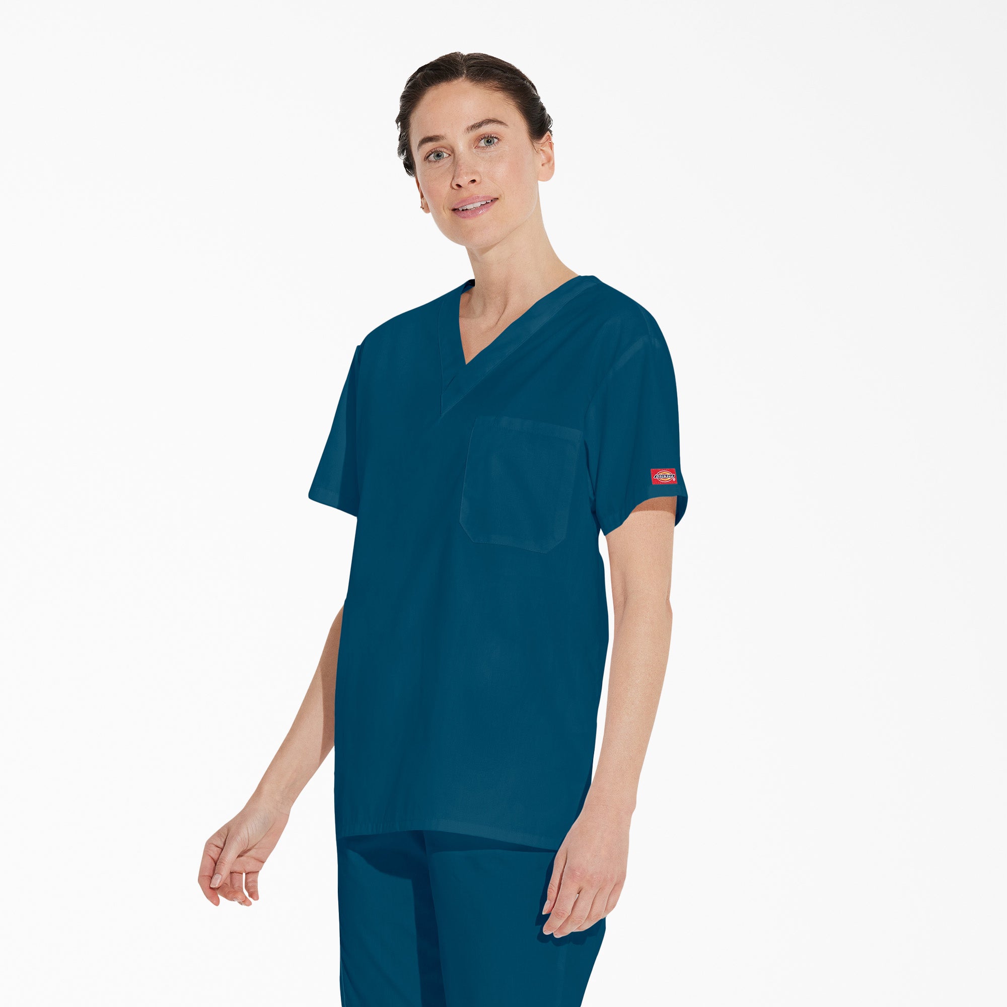 Unisex EDS Signature V-Neck Scrub Top - Image 3