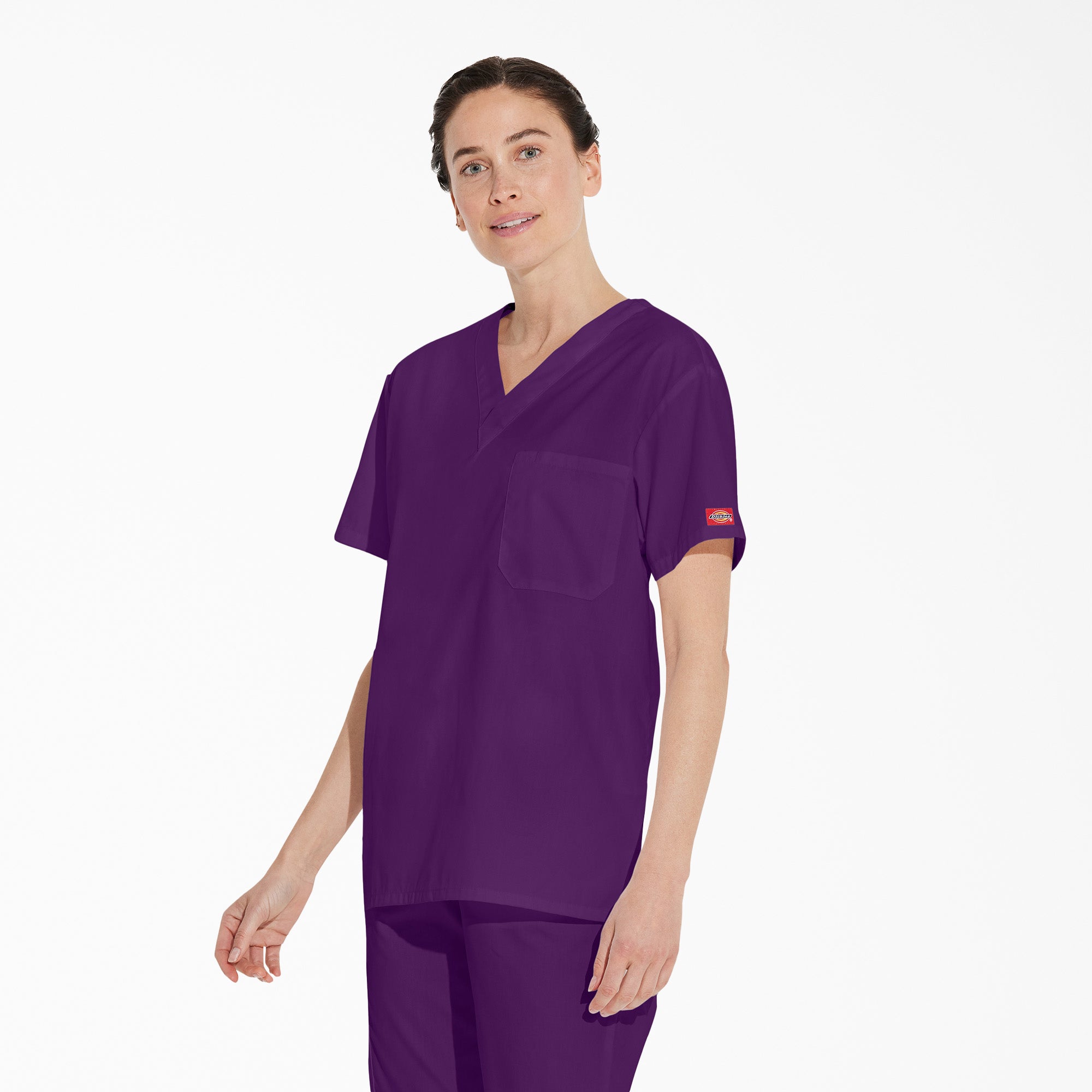 Unisex EDS Signature V-Neck Scrub Top - Image 3