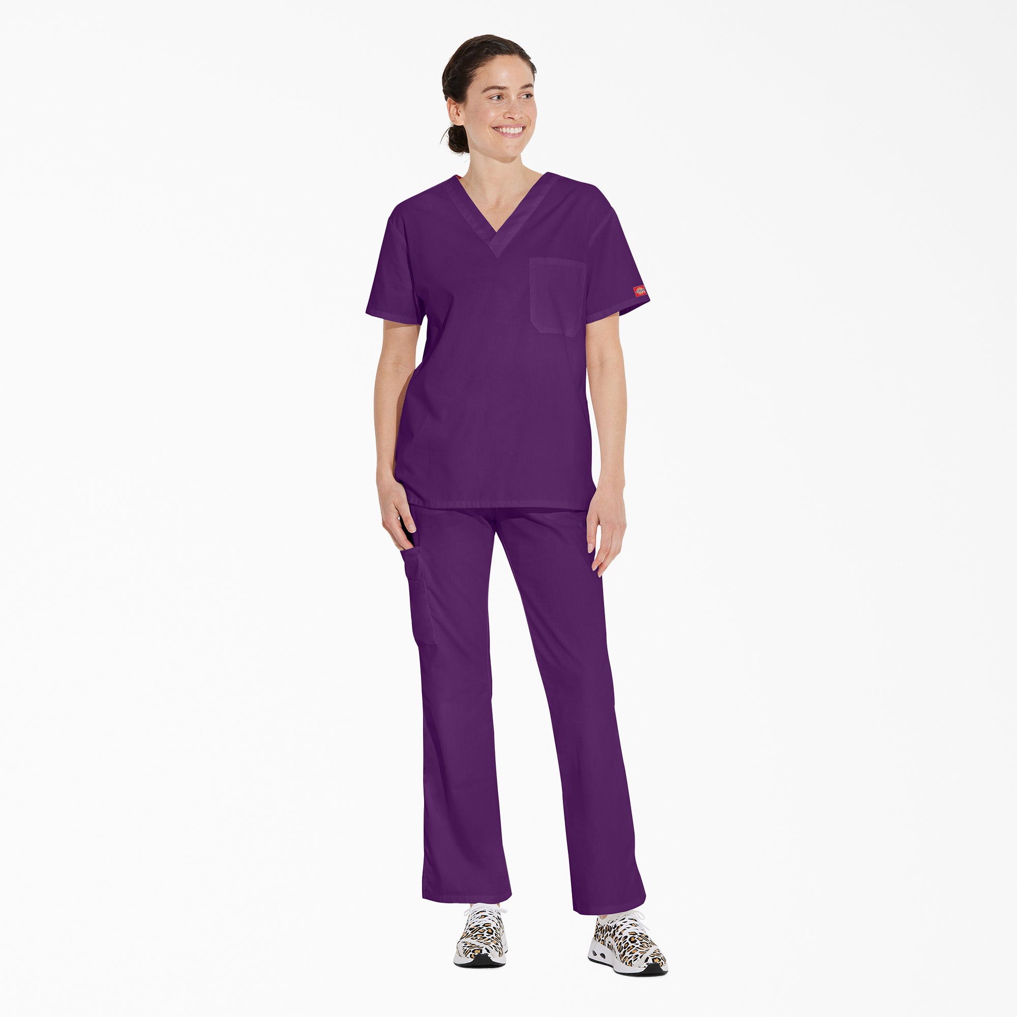 Unisex EDS Signature V-Neck Scrub Top - Image 5