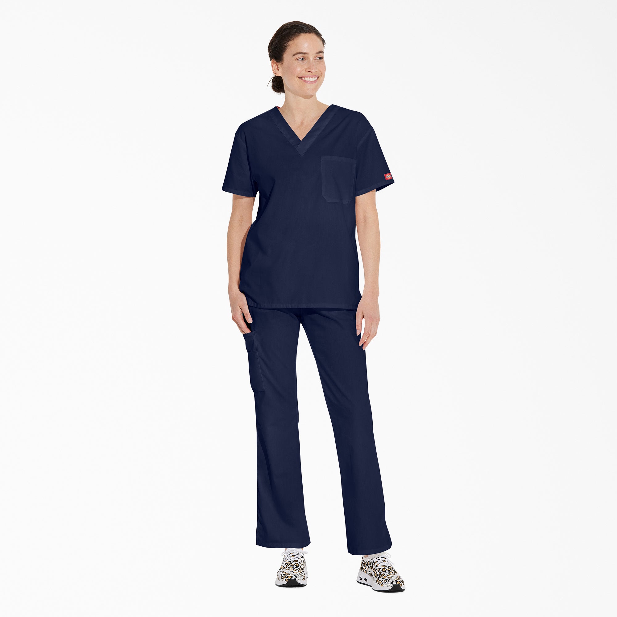 Unisex EDS Signature V-Neck Scrub Top - Image 5