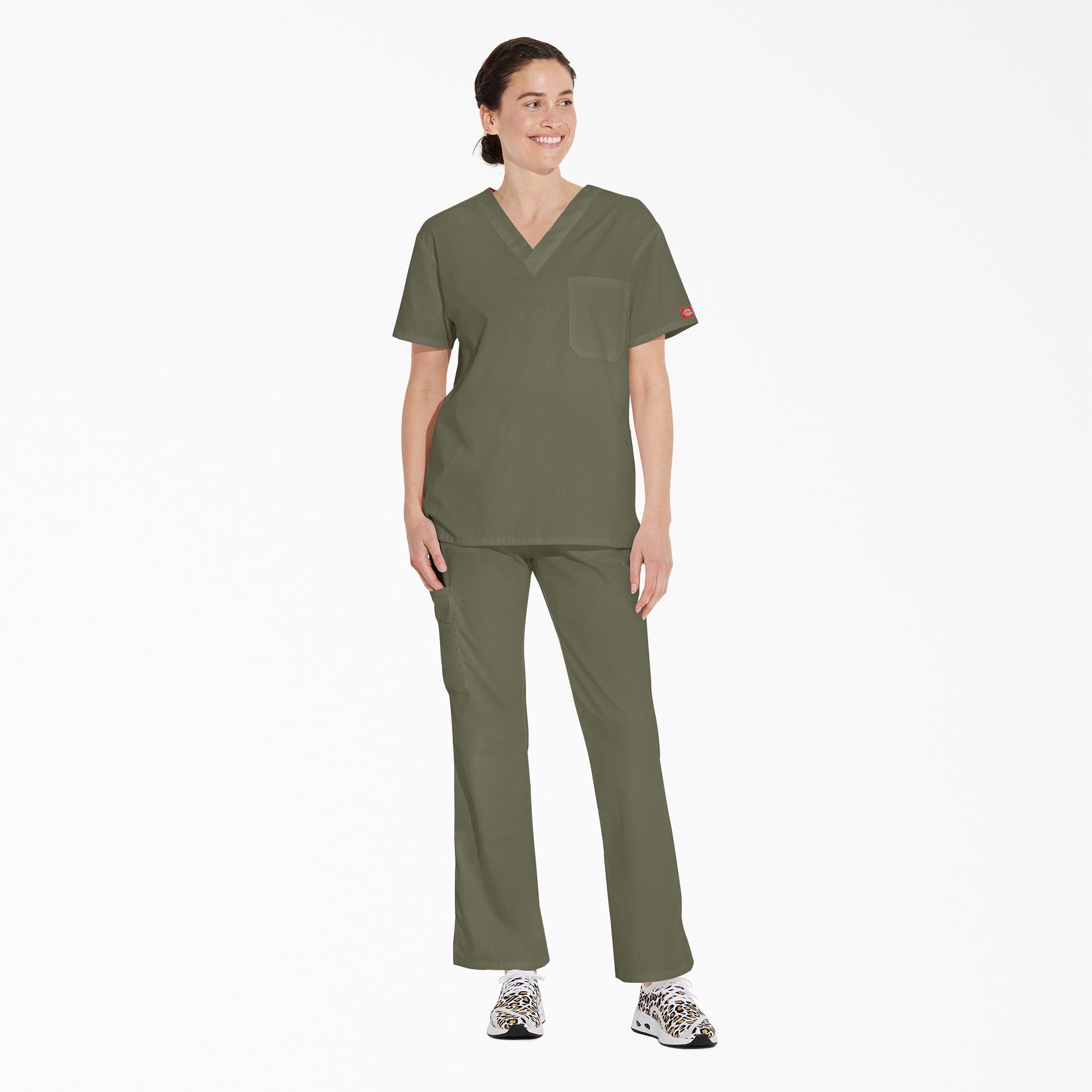 Unisex EDS Signature V-Neck Scrub Top - Image 5