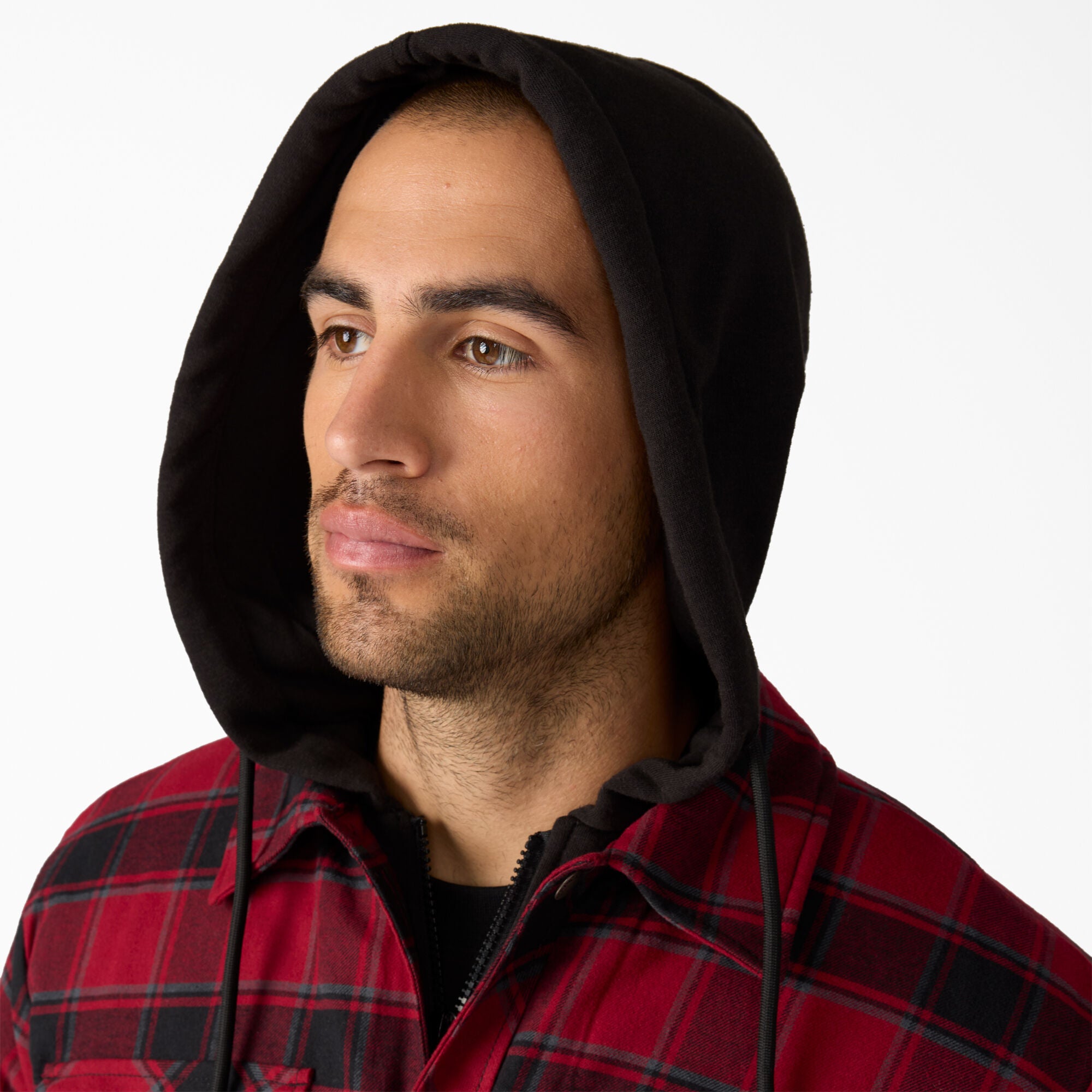 Water Repellent Flannel Hooded Shirt Jacket - Image 6