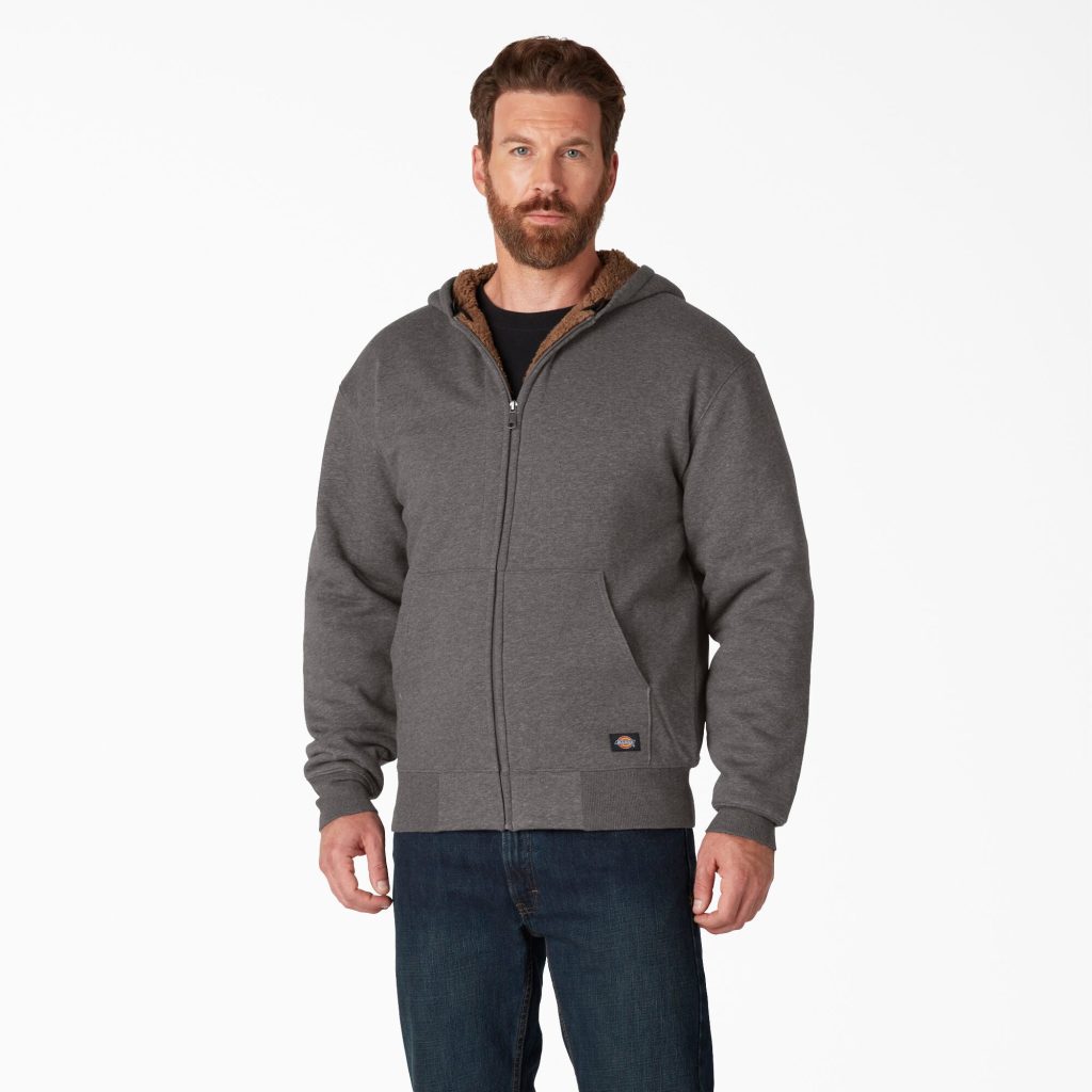 High Pile Fleece Lined Full Zip Hoodie