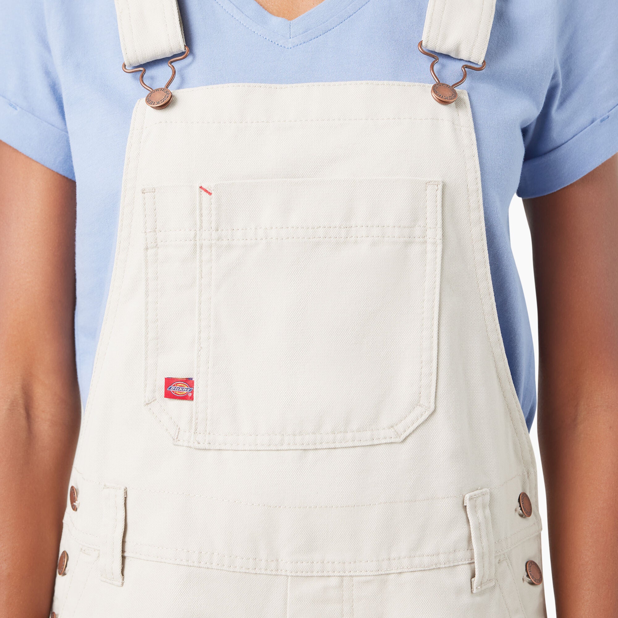 Women's Relaxed Fit Bib Shortalls. 7 - Image 7