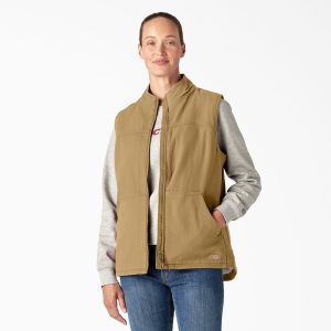 Women's Fleece Lined Duck Canvas Vest