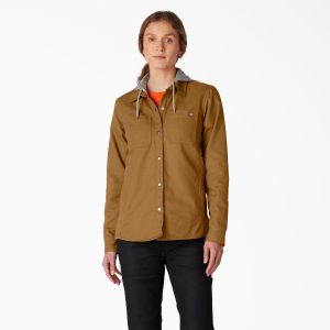 Women's Duck Hooded Shirt Jacket