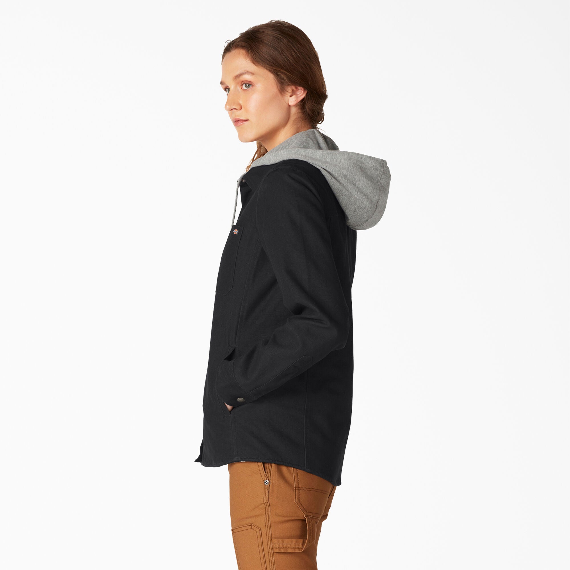 Women's Duck Hooded Shirt Jacket - Image 3