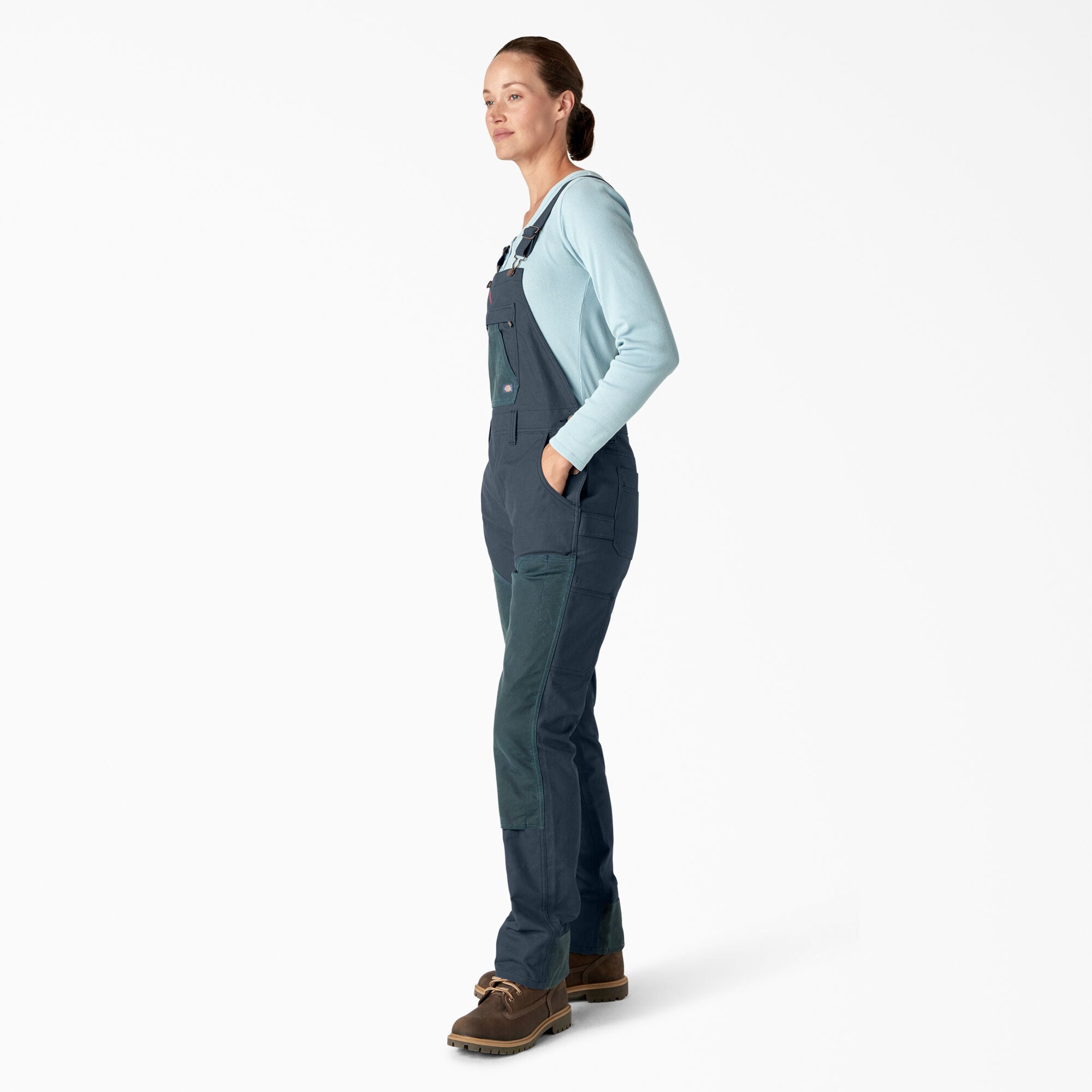 Women's Relaxed Fit Waxed Canvas Bib Overalls - Image 3