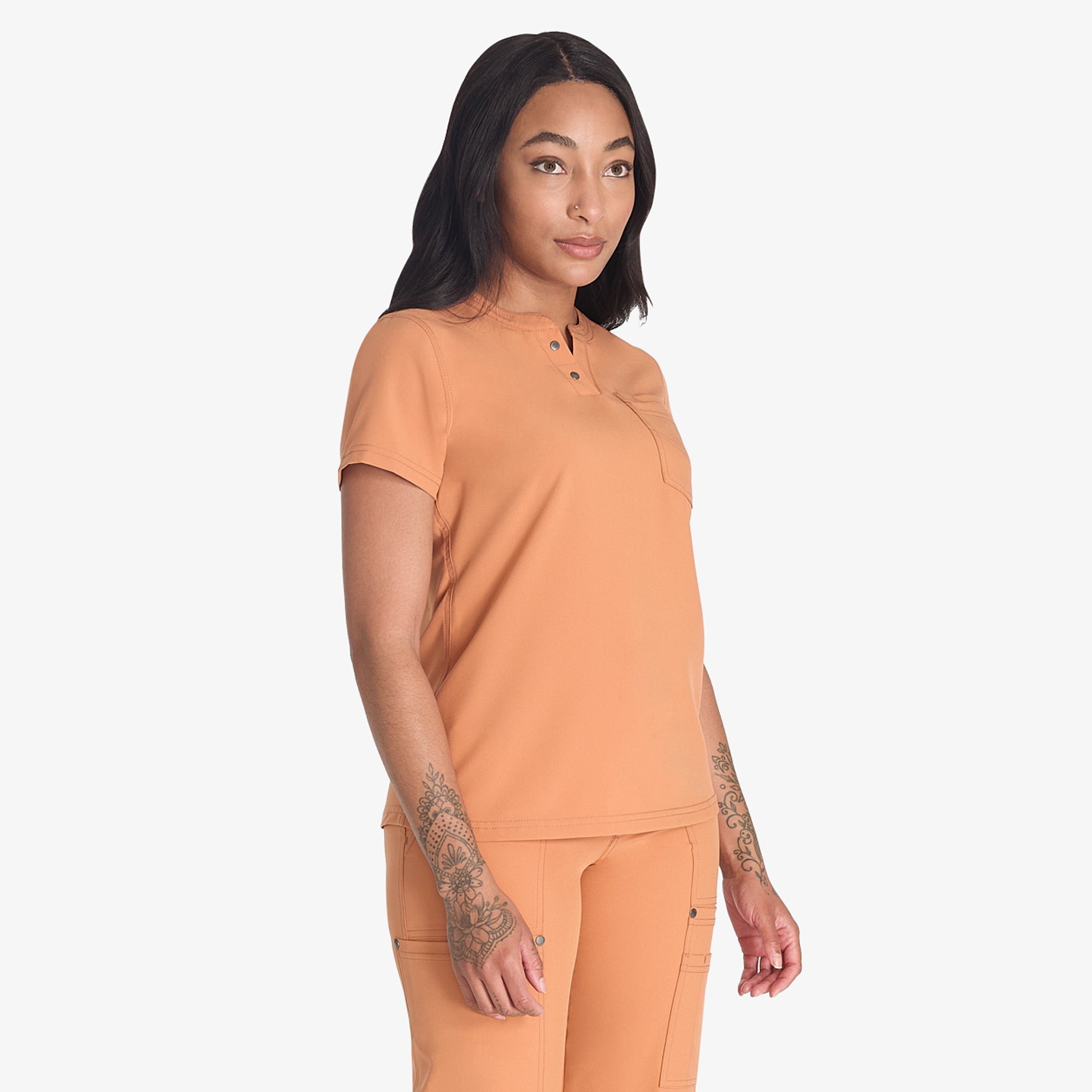 Women's EDS NXT Henley Scrub Top - Image 4