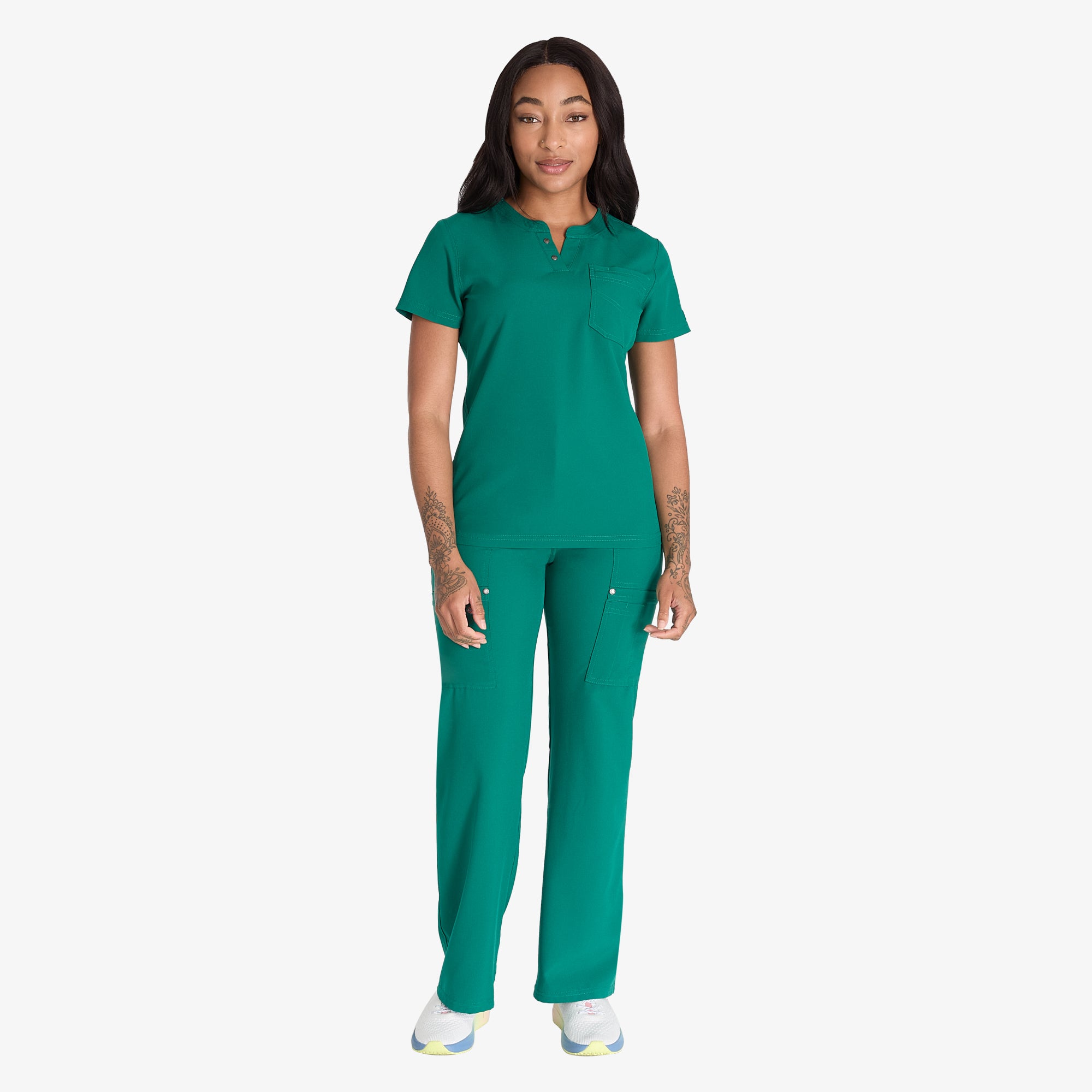 Women's EDS NXT Henley Scrub Top - Image 5