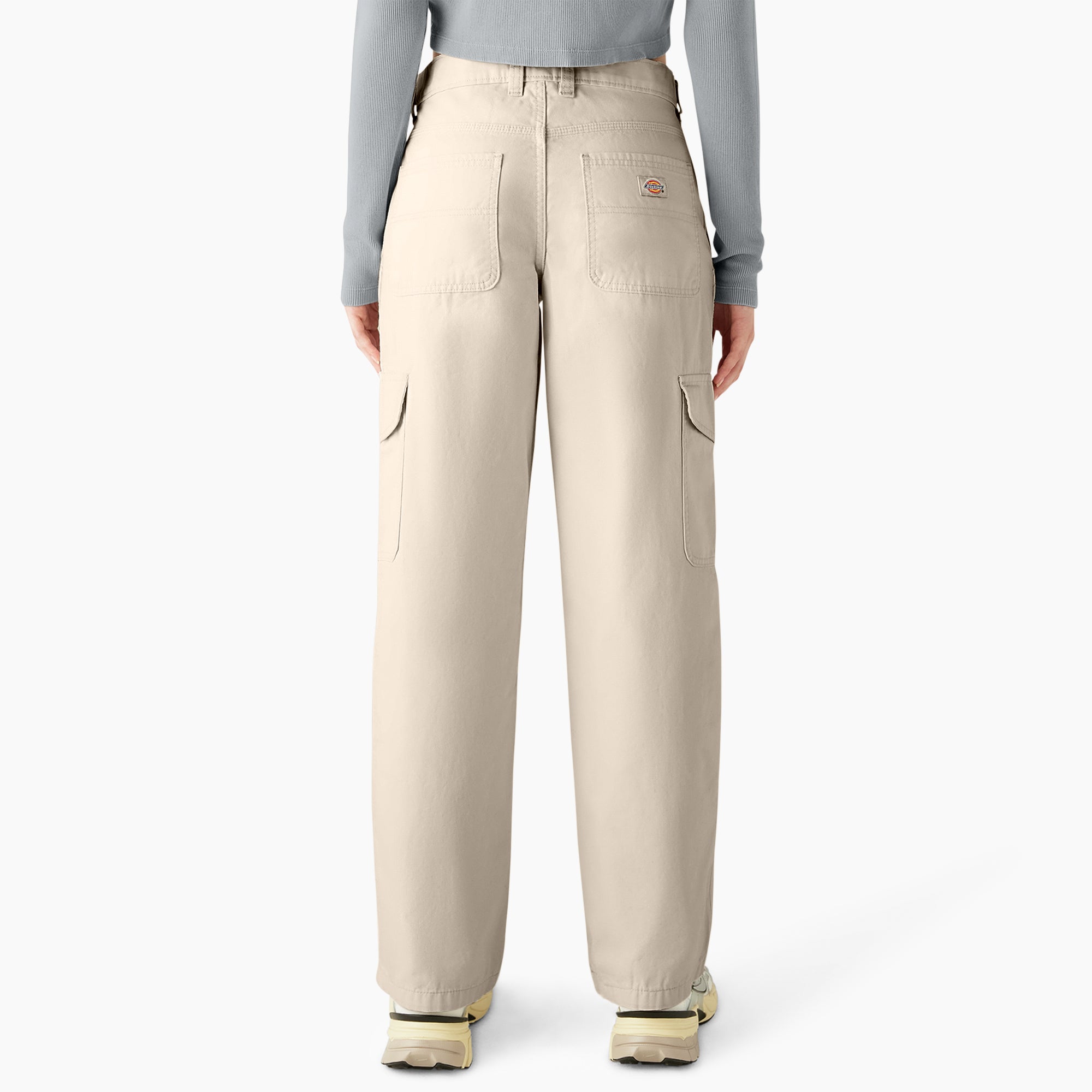 Women's Relaxed Fit Duck Canvas Cargo Pants - Image 2
