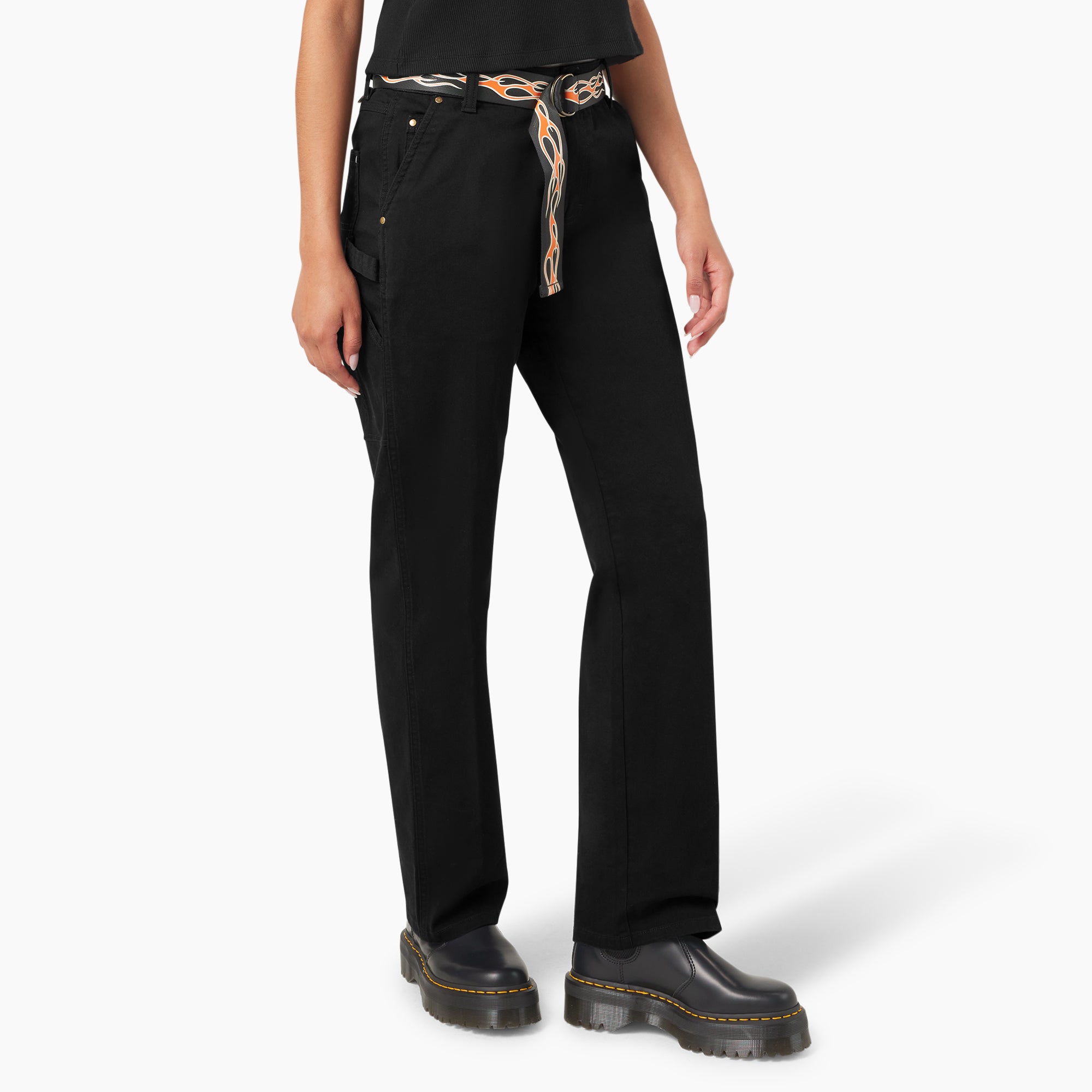 Dickies x Harley-Davidson Women's Carpenter Pants with Belt - Image 4