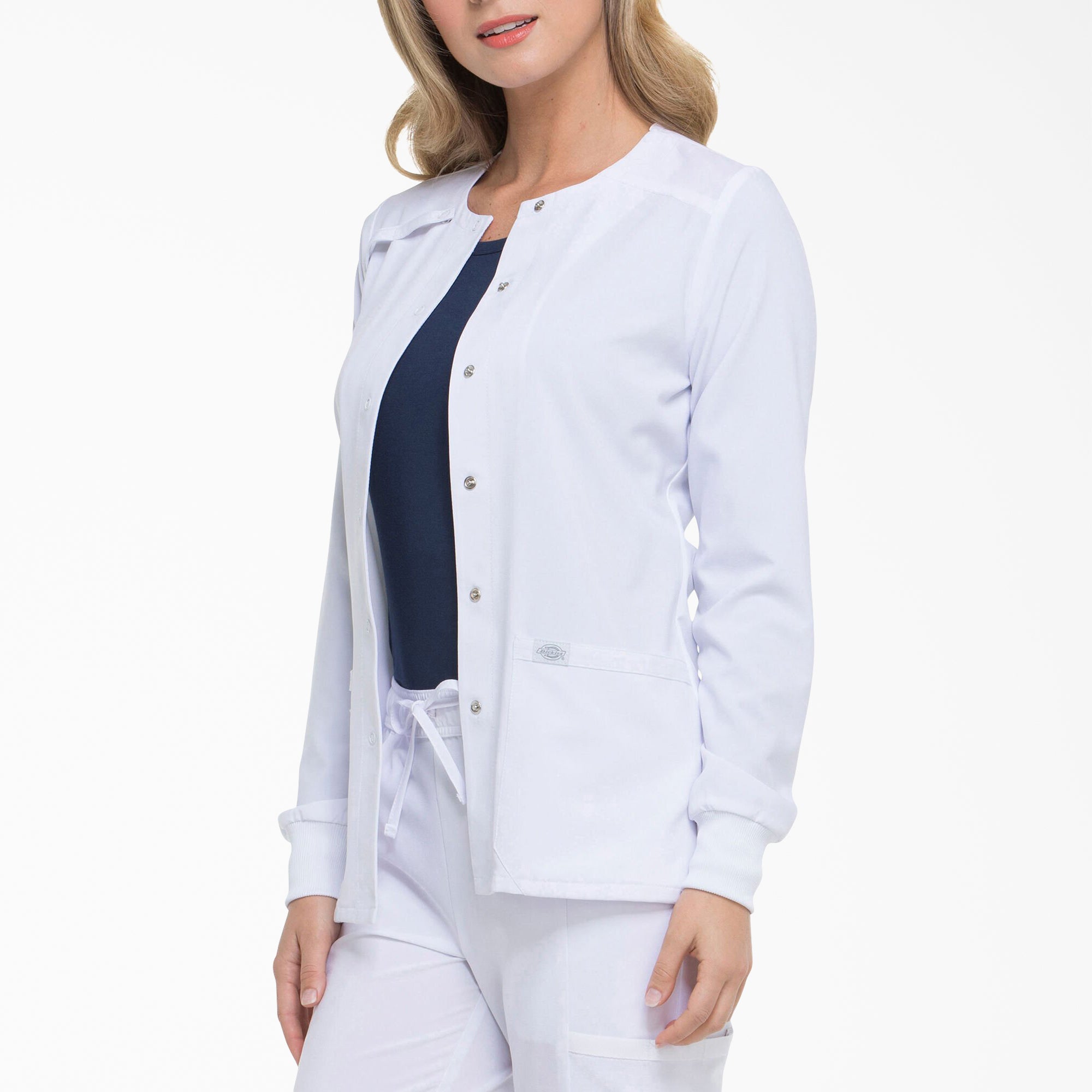 Women's EDS Essentials Snap Front Scrub Jacket - Image 3