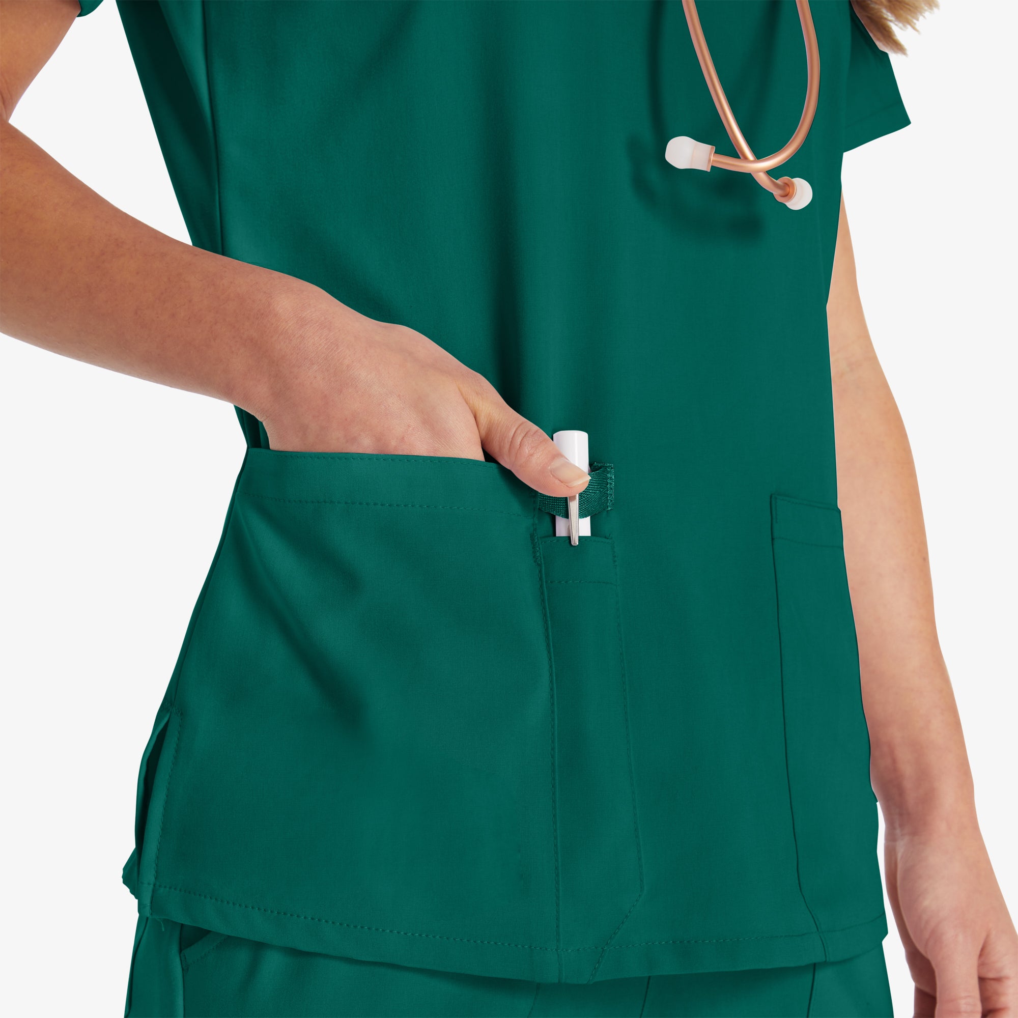 Women's EDS Essentials V-Neck Scrub Top - Image 6