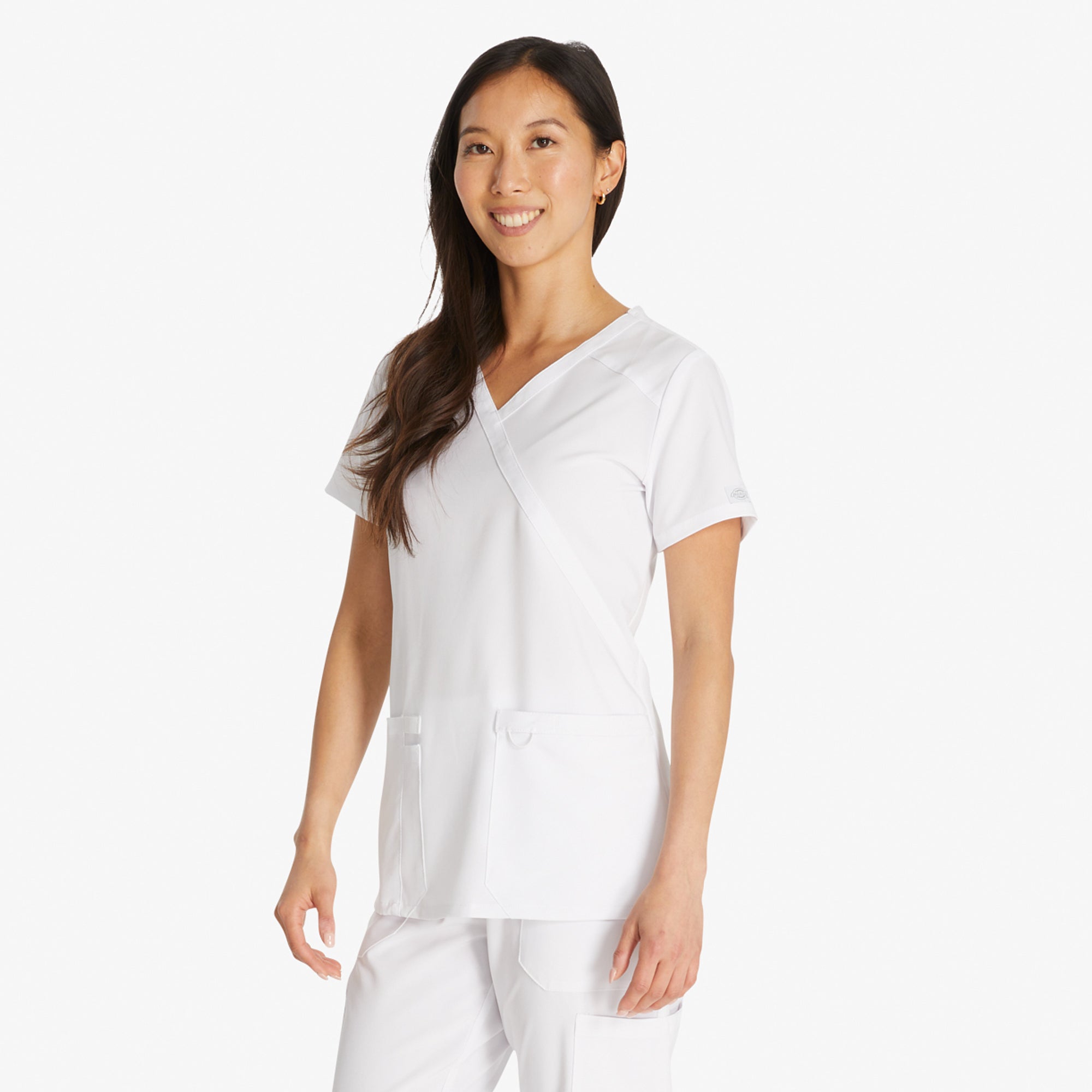 Women's EDS Essentials Mock Wrap Scrub Top - Image 4