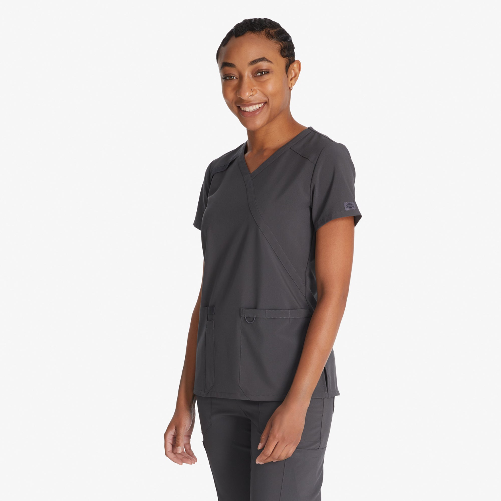 Women's EDS Essentials Mock Wrap Scrub Top - Image 3