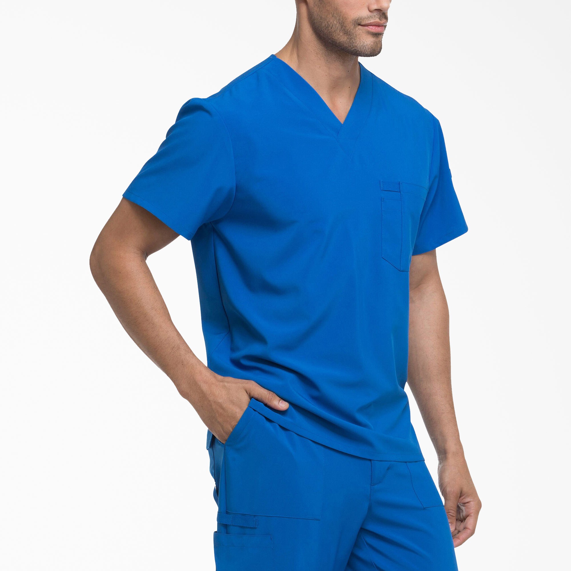 Men's EDS Essentials Tuckable V-Neck Scrub Top - Image 4