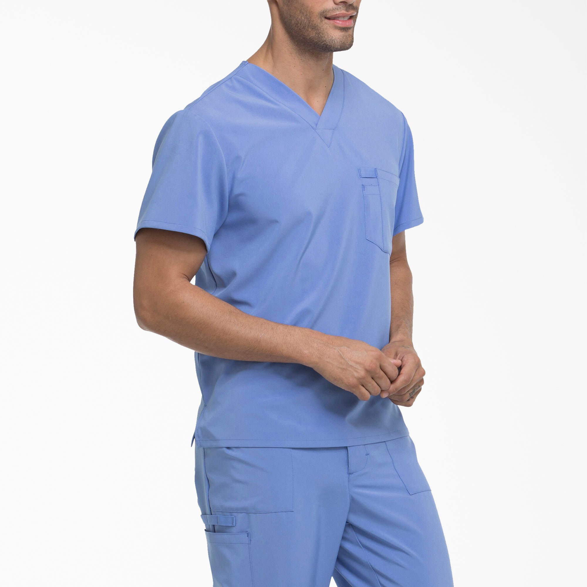 Men's EDS Essentials Tuckable V-Neck Scrub Top - Image 3