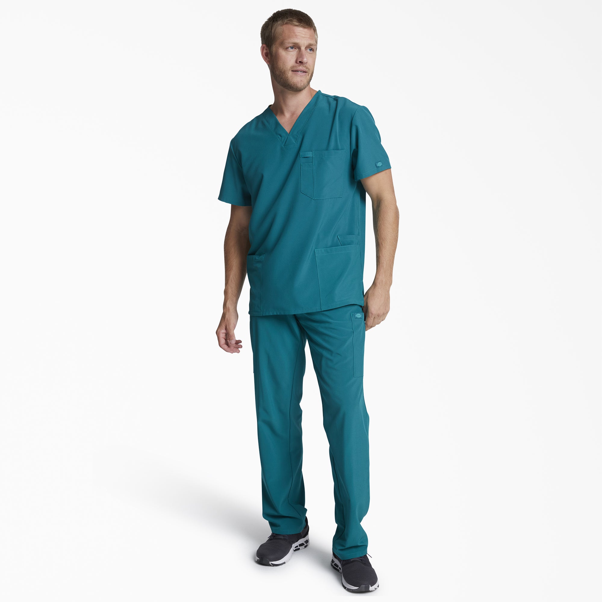 Men's EDS Essentials Tuckable V-Neck Scrub Top - Image 4