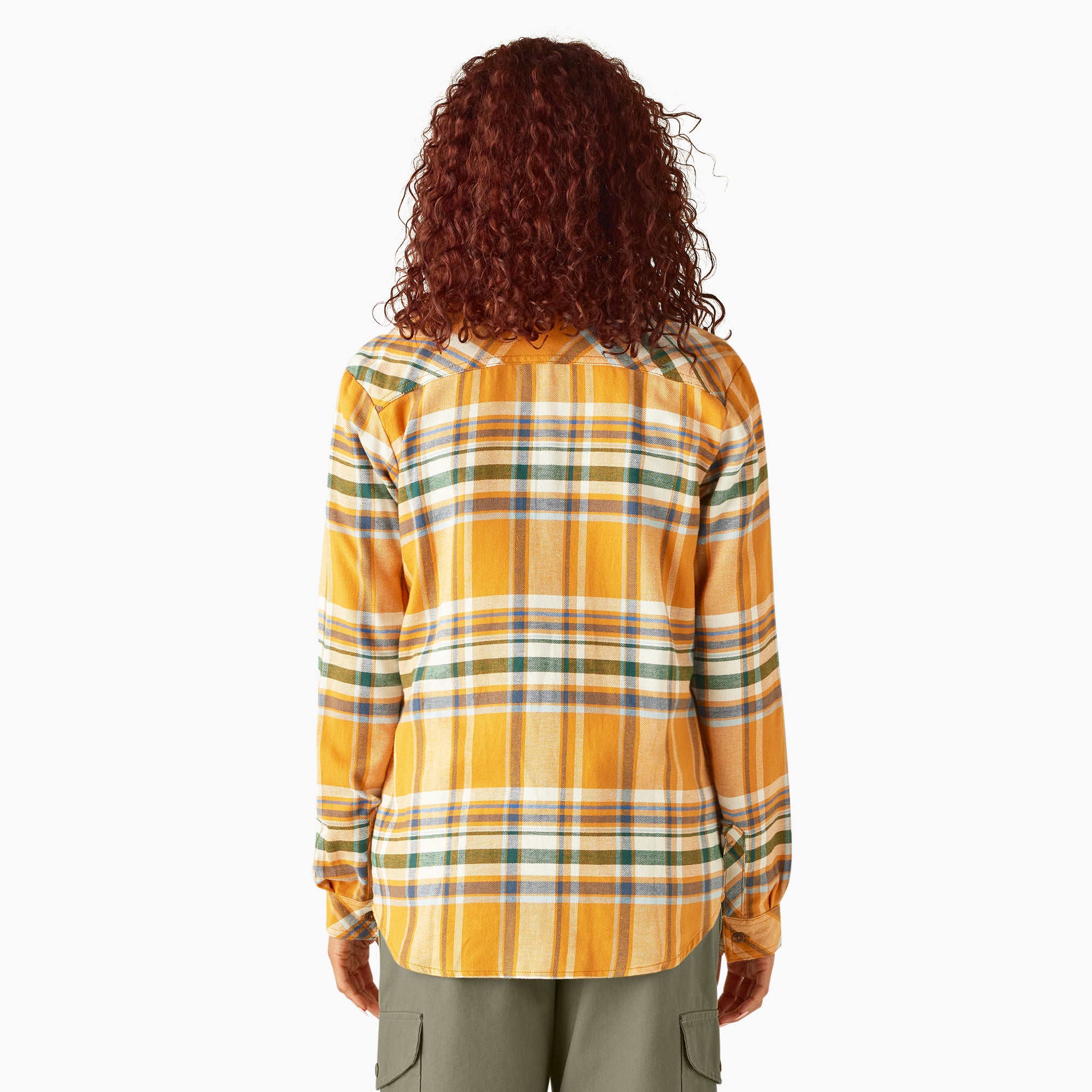 Women's Plaid Flannel Long Sleeve Shirt - Image 2