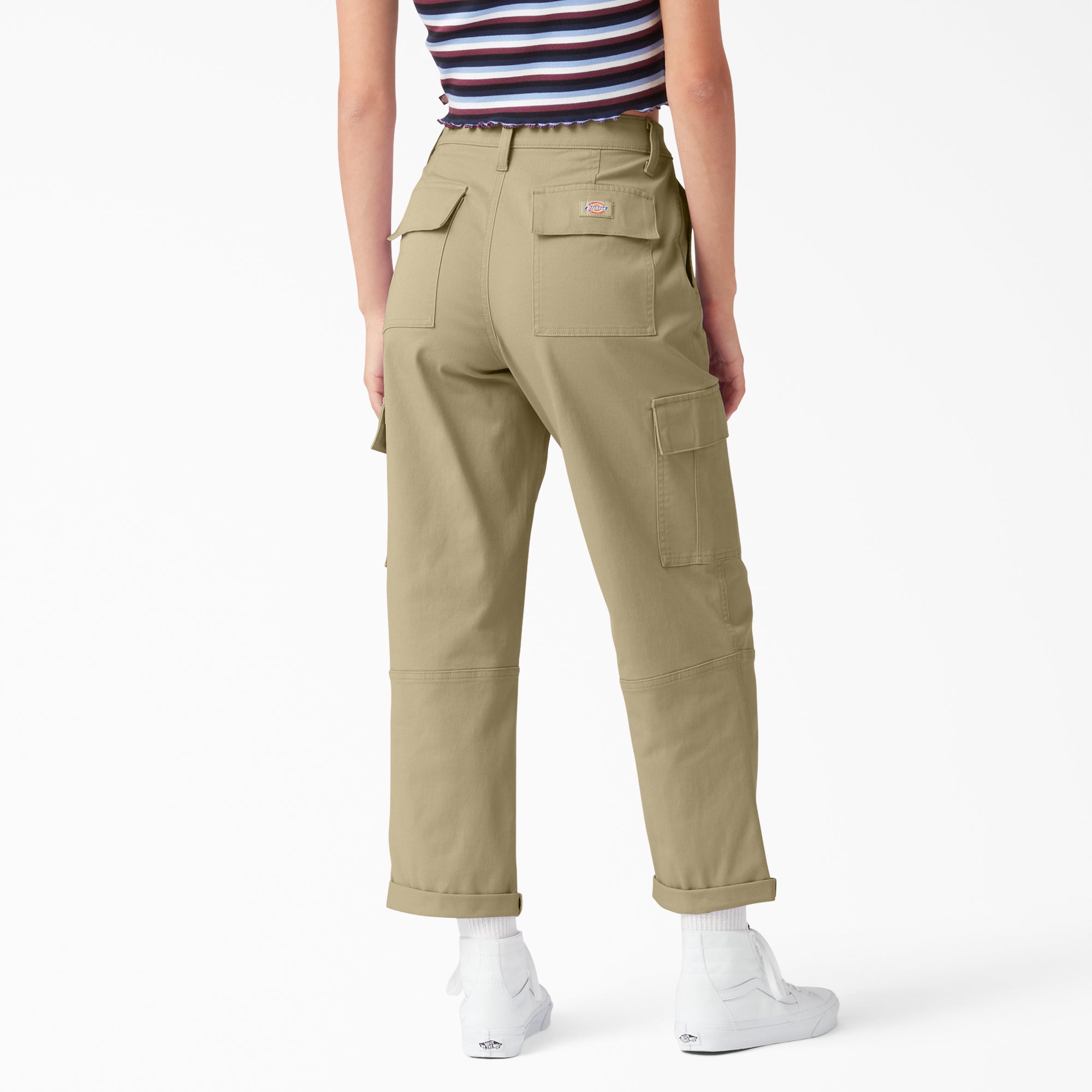 Women's Relaxed Fit Cropped Cargo Pants - Image 2
