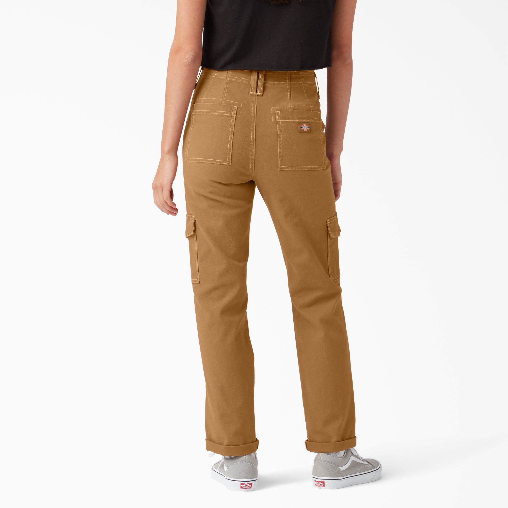 Women's Skinny Fit Cuffed Cargo Pants - Image 2