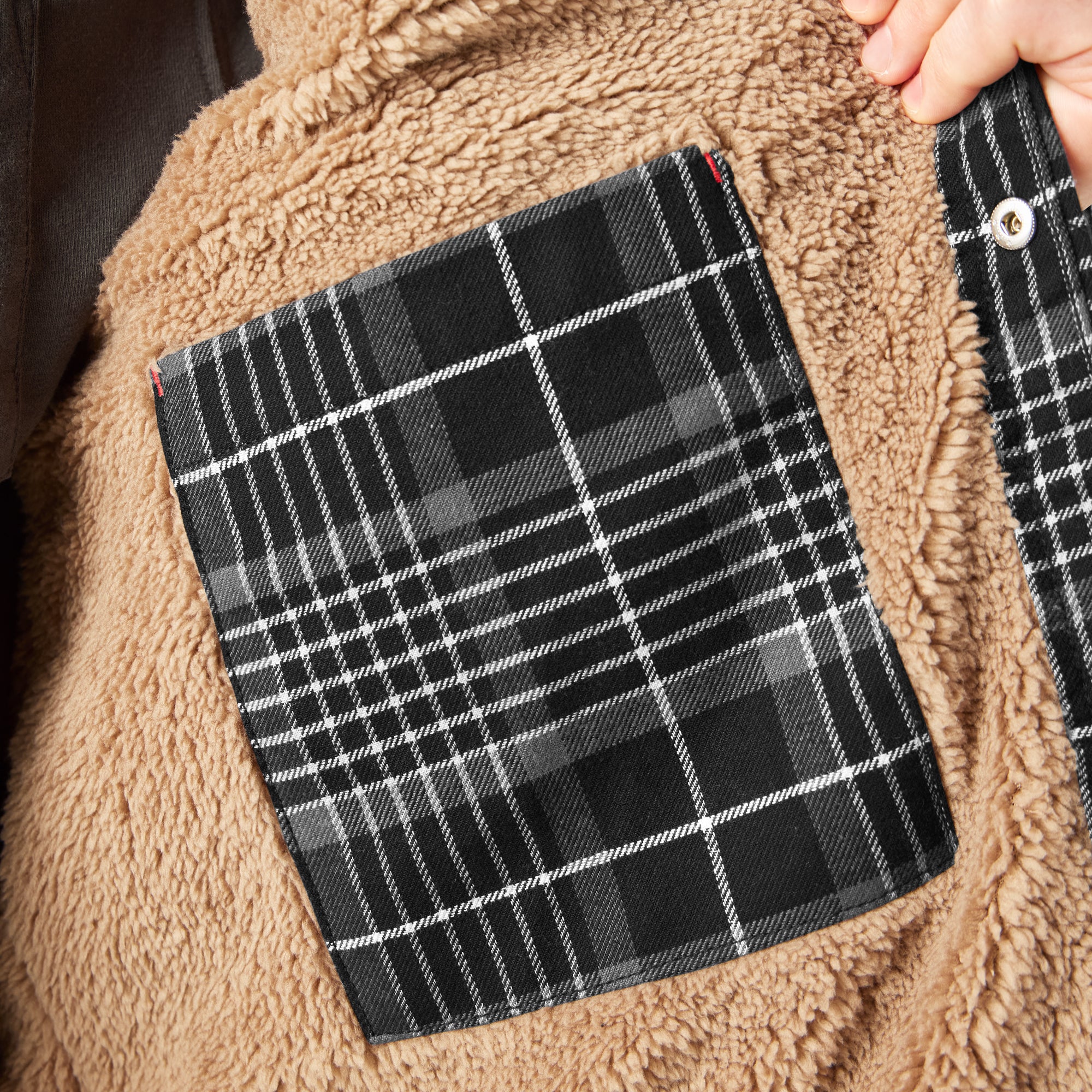 Water Repellent Fleece-Lined Flannel Shirt Jacket - Image 8