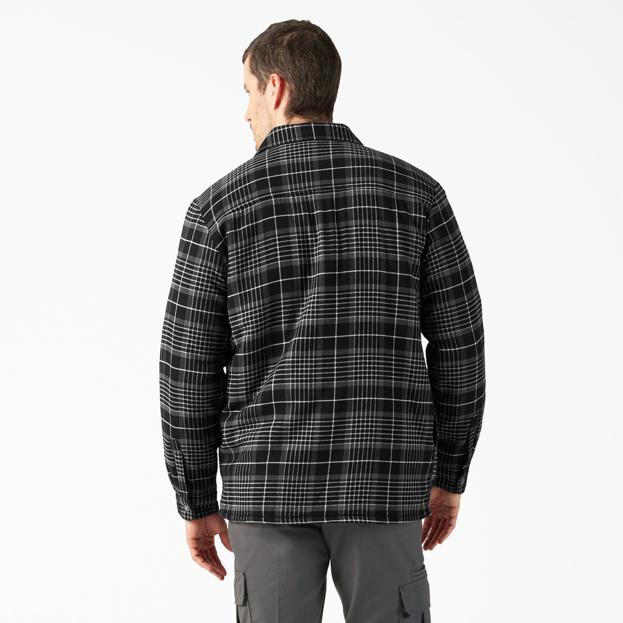 Water Repellent Fleece-Lined Flannel Shirt Jacket - Image 2