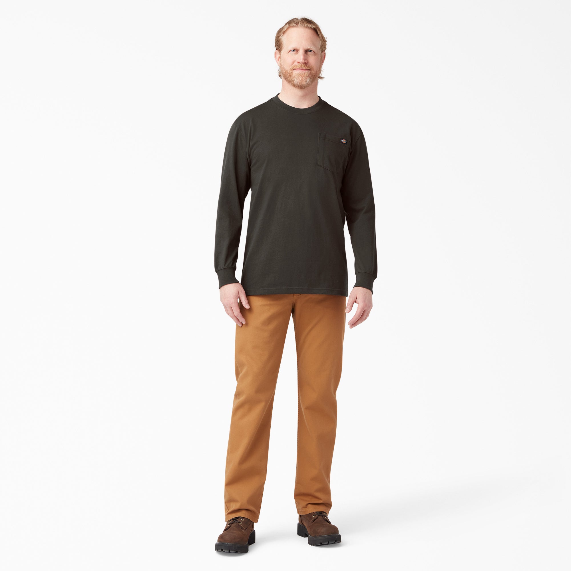 Heavyweight Long Sleeve Pocket T-Shirt - Image 4