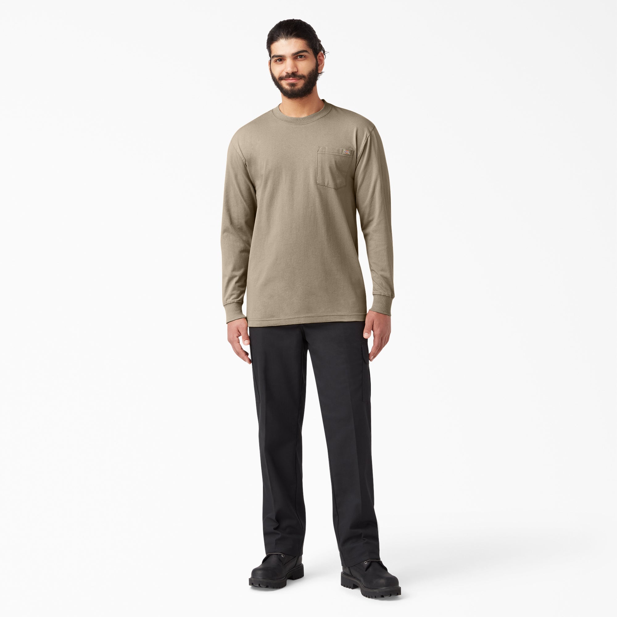 Heavyweight Long Sleeve Pocket T-Shirt - Image 4