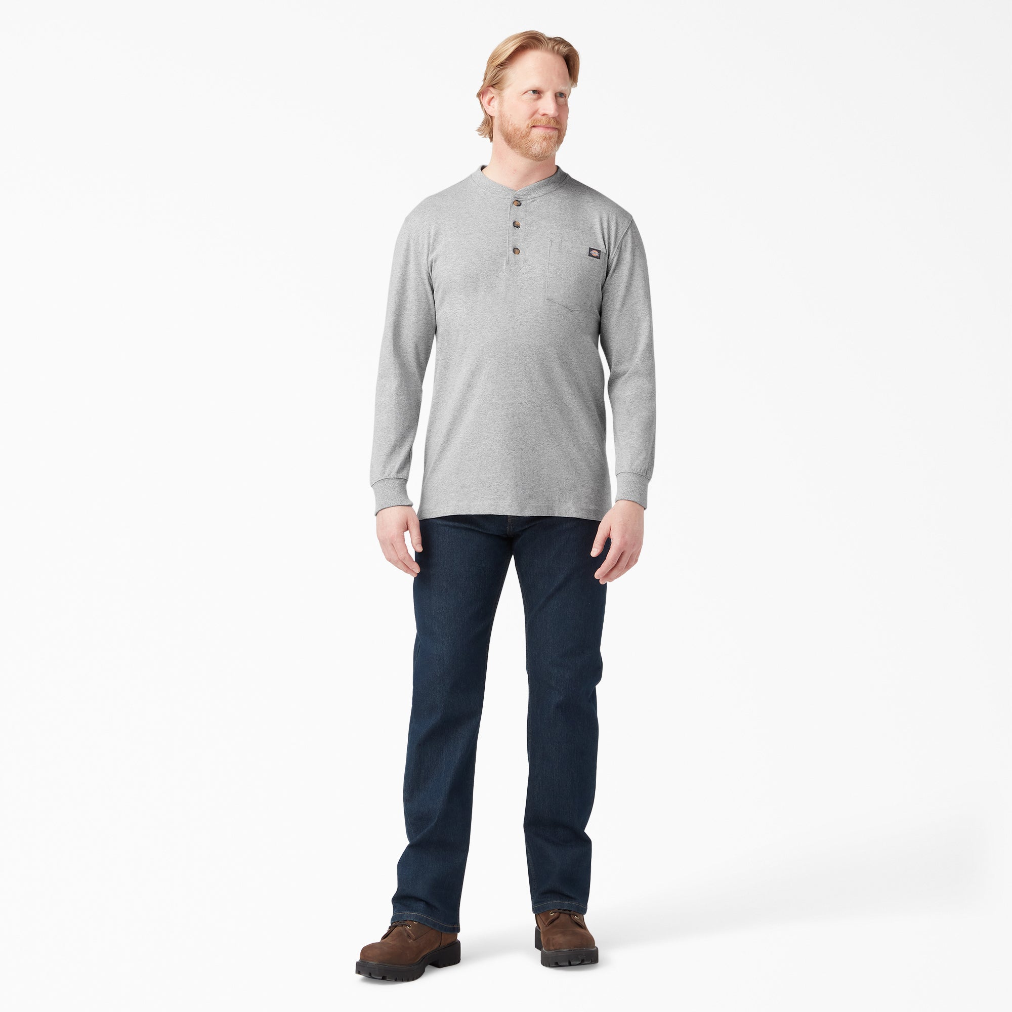 Heavyweight Long Sleeve Henley T-Shirt - Image 4