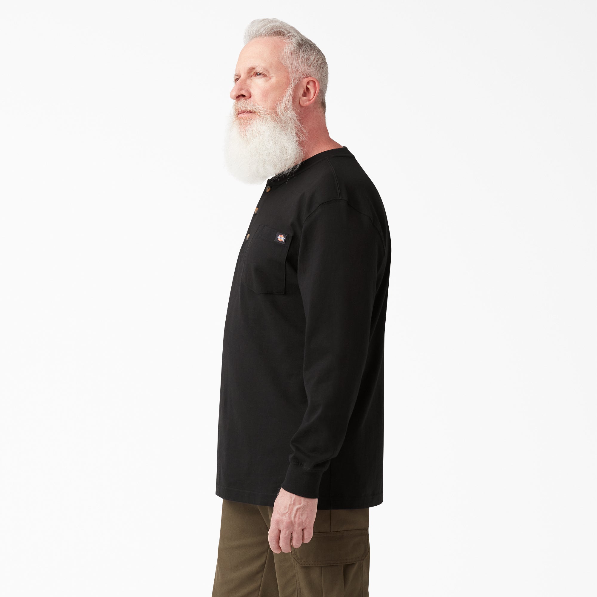 Heavyweight Long Sleeve Henley T-Shirt - Image 3