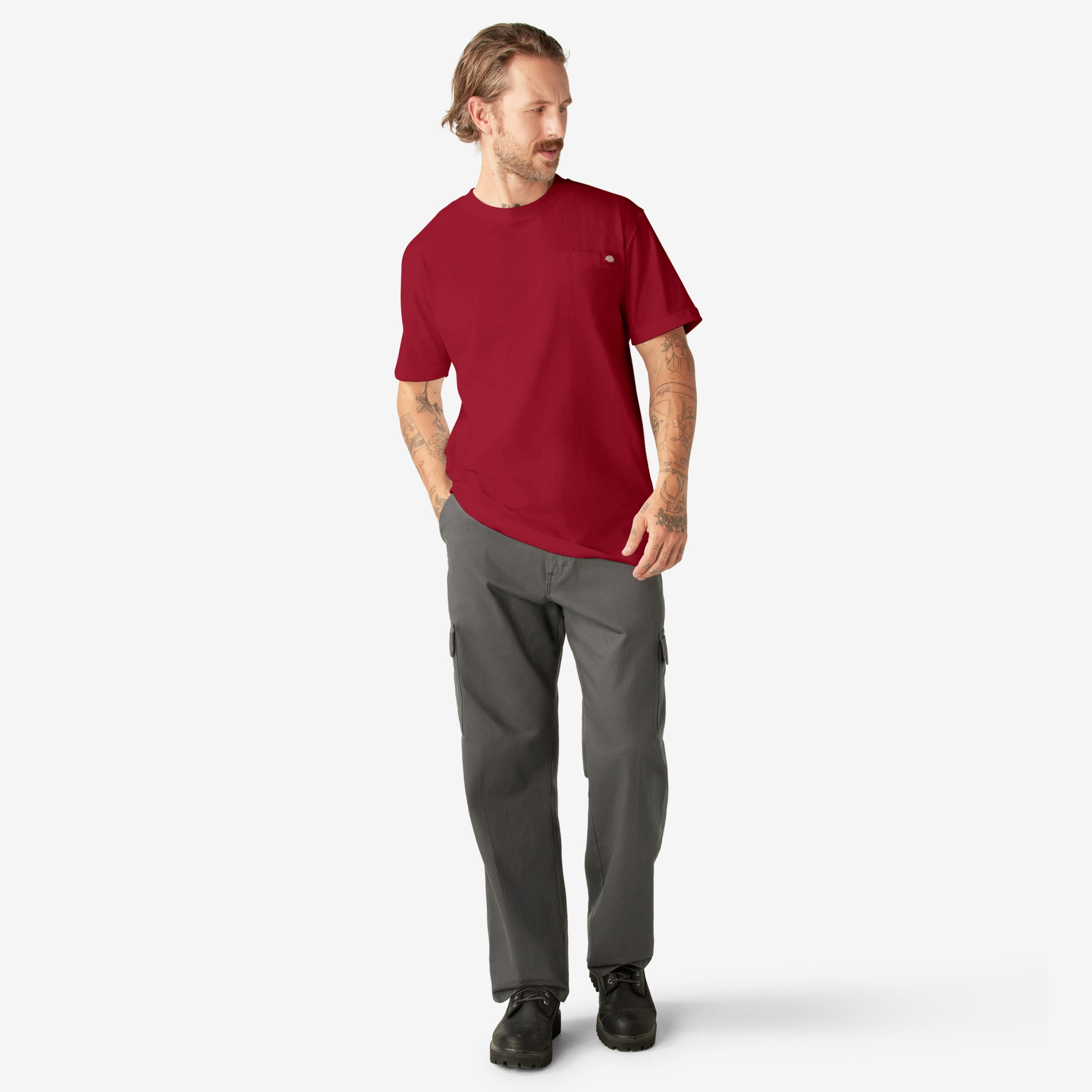 Heavyweight Short Sleeve Pocket T-Shirt - Image 4