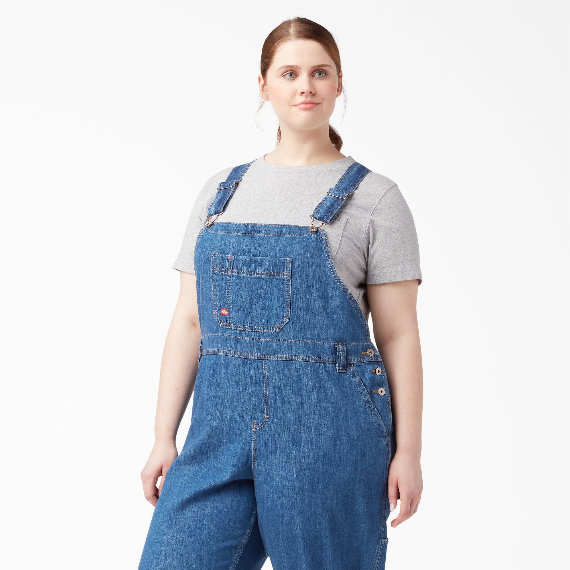 Women's Plus Relaxed Fit Bib Overalls - Image 4