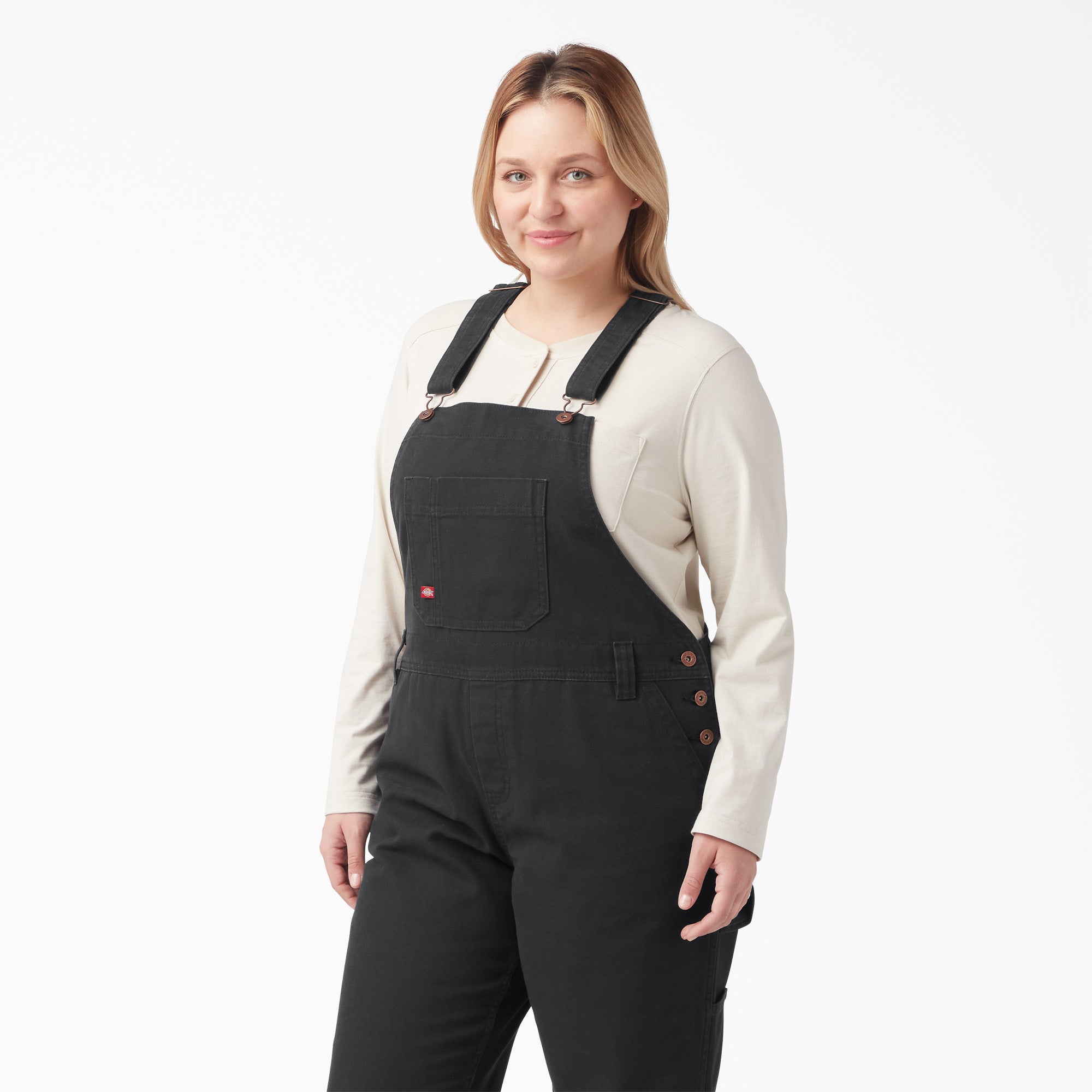 Women's Plus Relaxed Fit Bib Overalls - Image 4