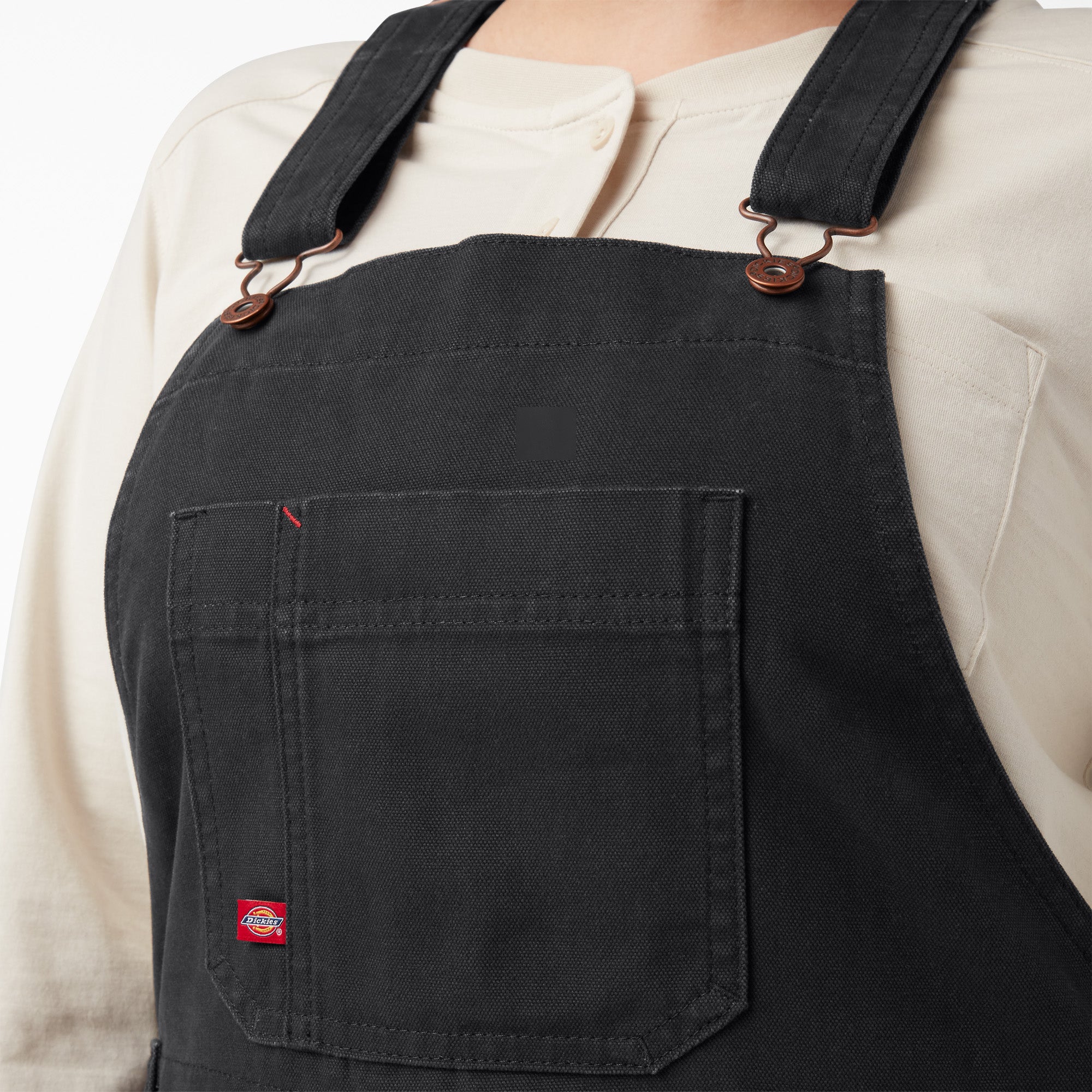 Women's Plus Relaxed Fit Bib Overalls - Image 7