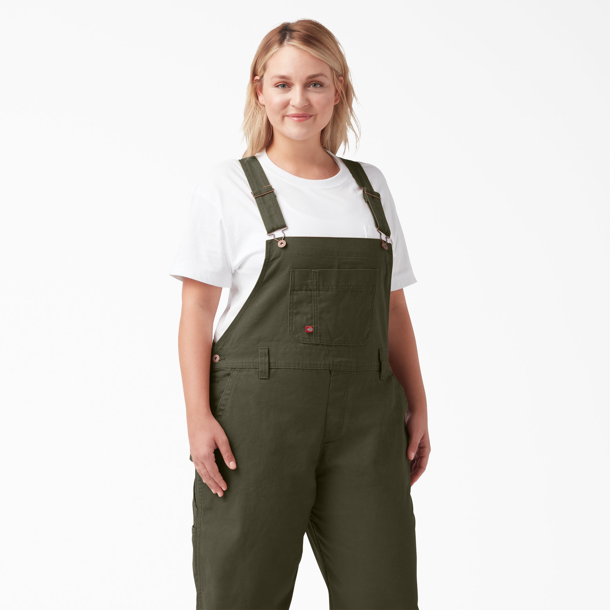 Women's Plus Relaxed Fit Bib Overalls - Image 4