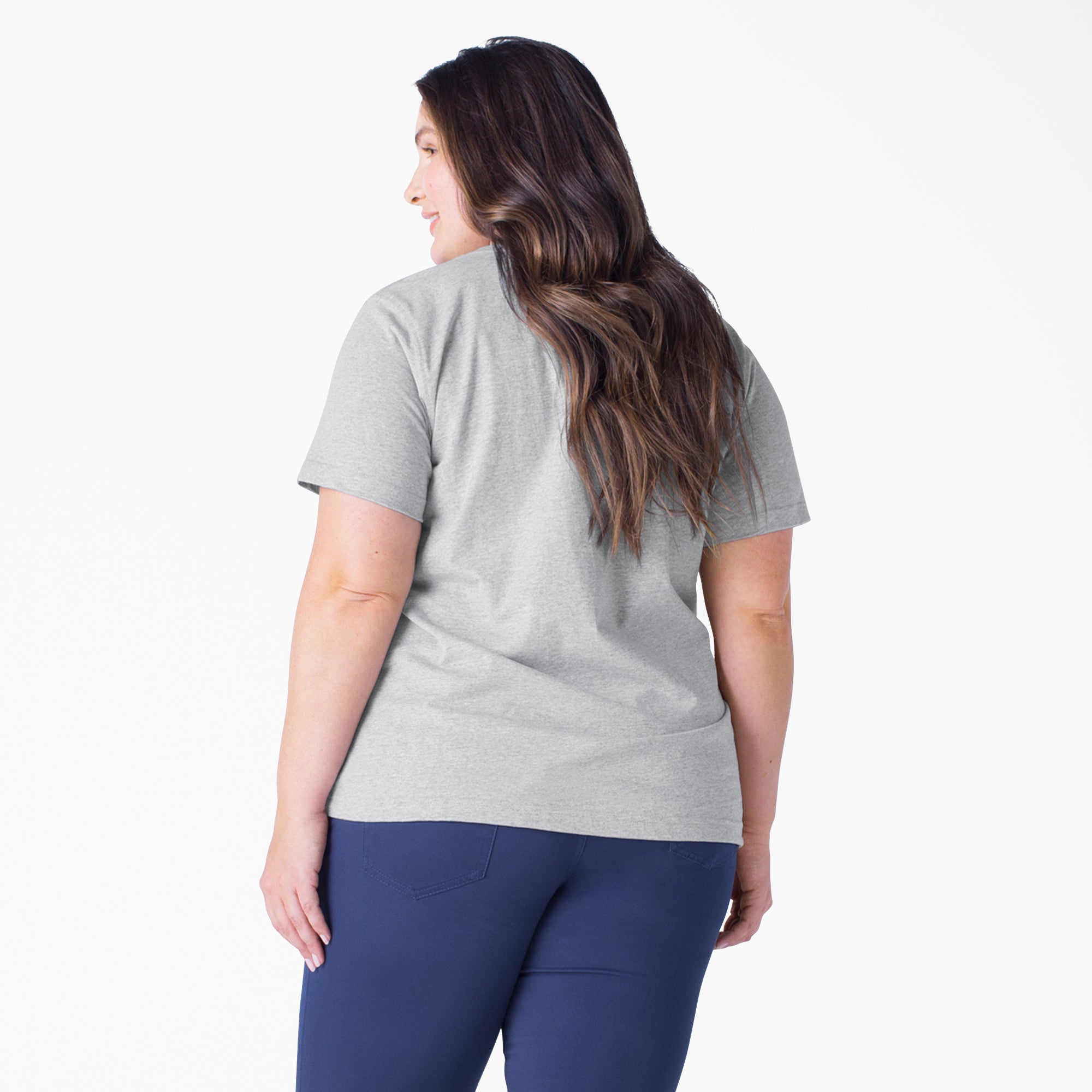 Women's Plus Heavyweight Short Sleeve Pocket T-Shirt - Image 2