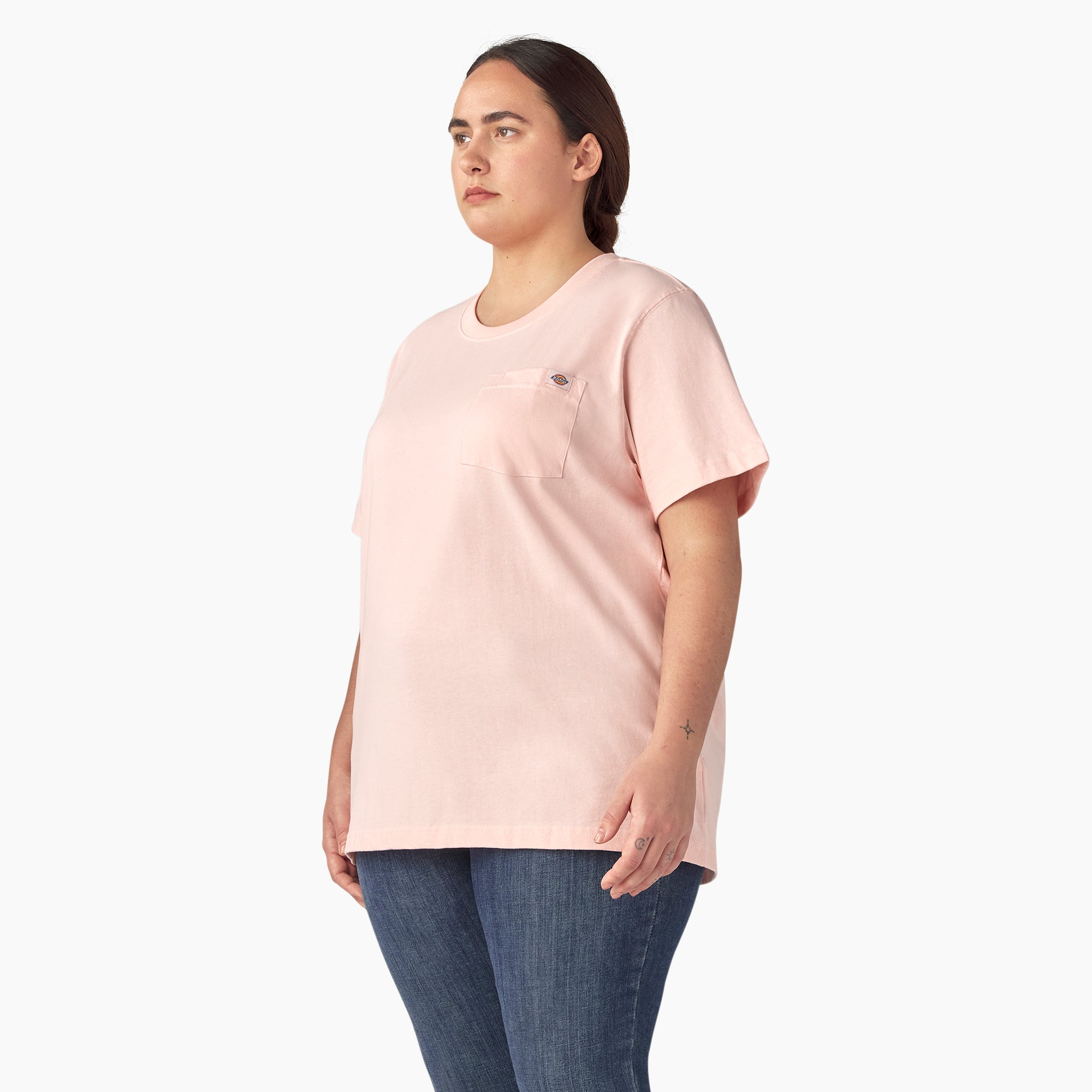 Women's Plus Heavyweight Short Sleeve Pocket T-Shirt - Image 3