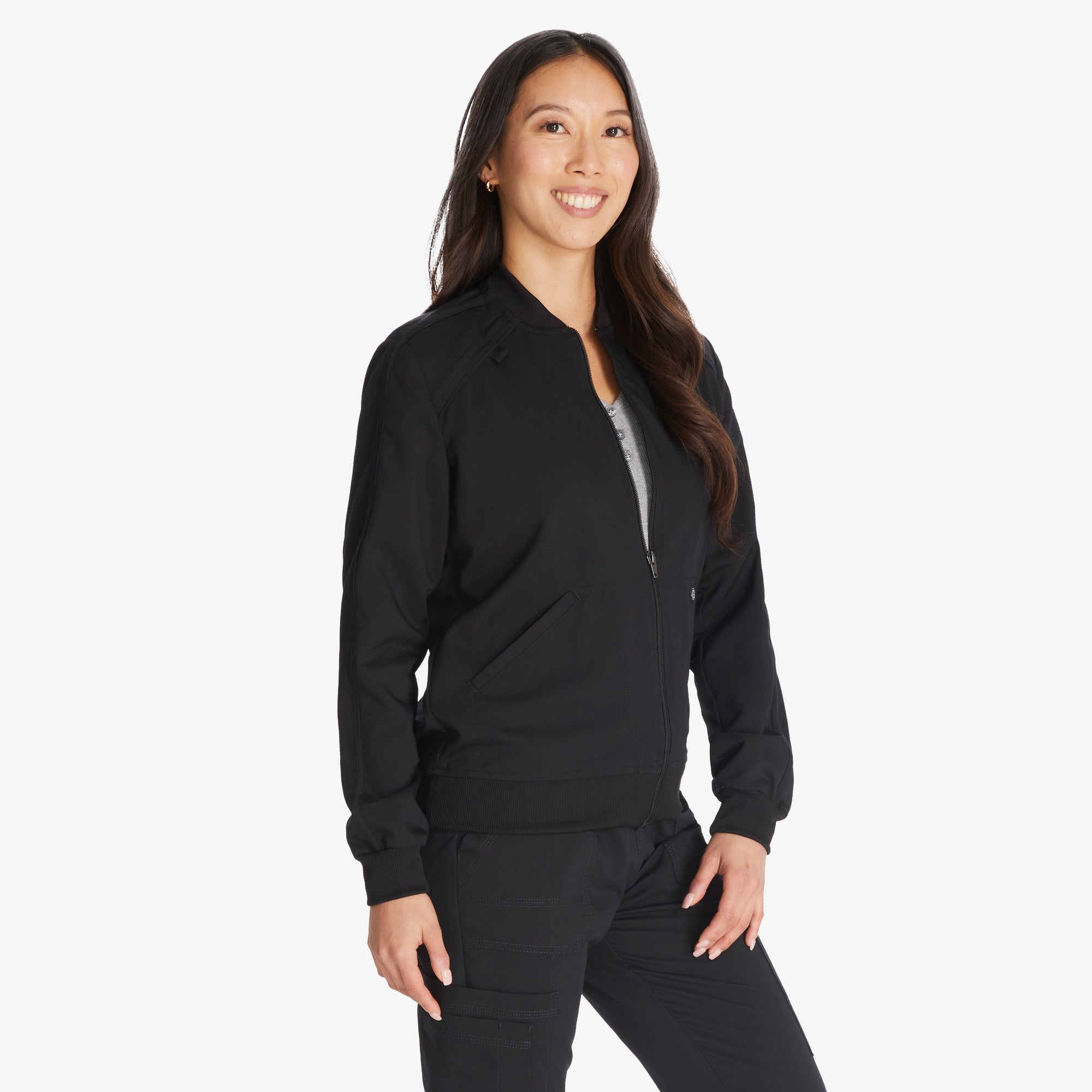Women's Balance Zip Front Scrub Jacket - Image 4