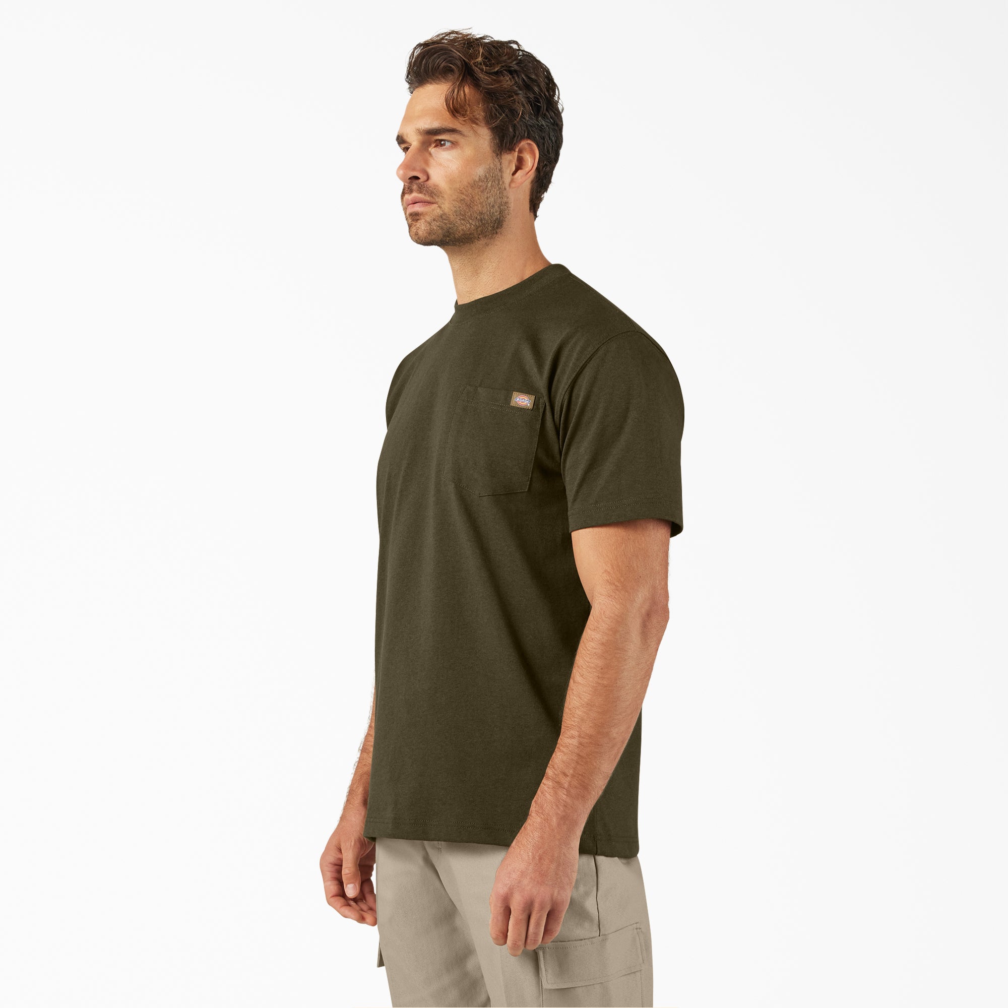 Heavyweight Heathered Short Sleeve Pocket T-Shirt - Image 3