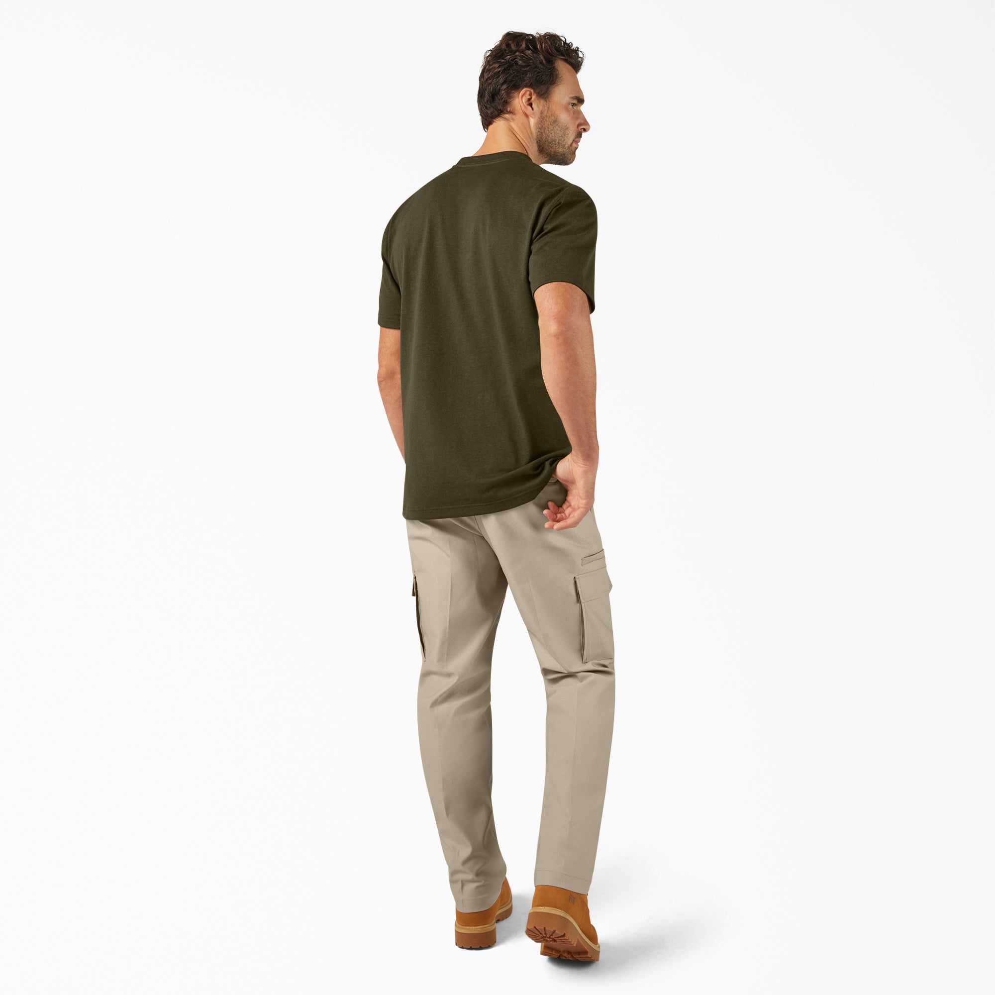 Heavyweight Heathered Short Sleeve Pocket T-Shirt - Image 5