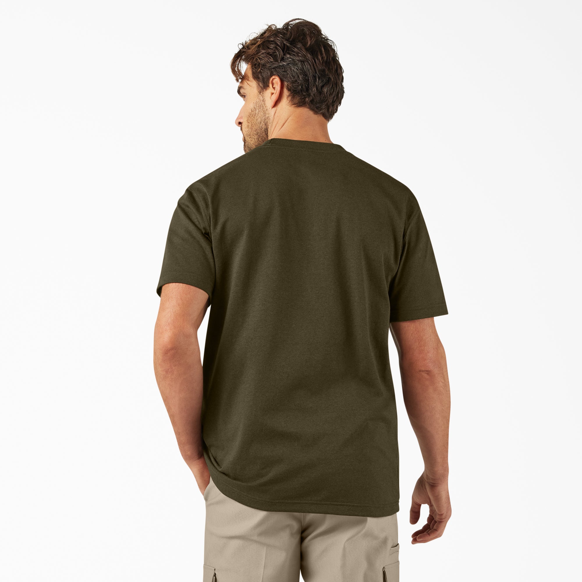 Heavyweight Heathered Short Sleeve Pocket T-Shirt - Image 2